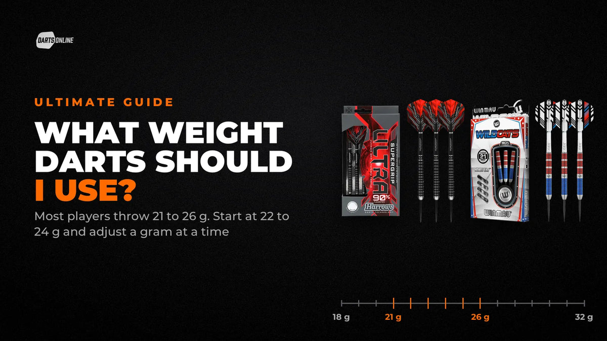What weight darts should I use: Harrows Supergrip Ultra and Winmau Wildcats sets with a gram scale from 18 to 32 g