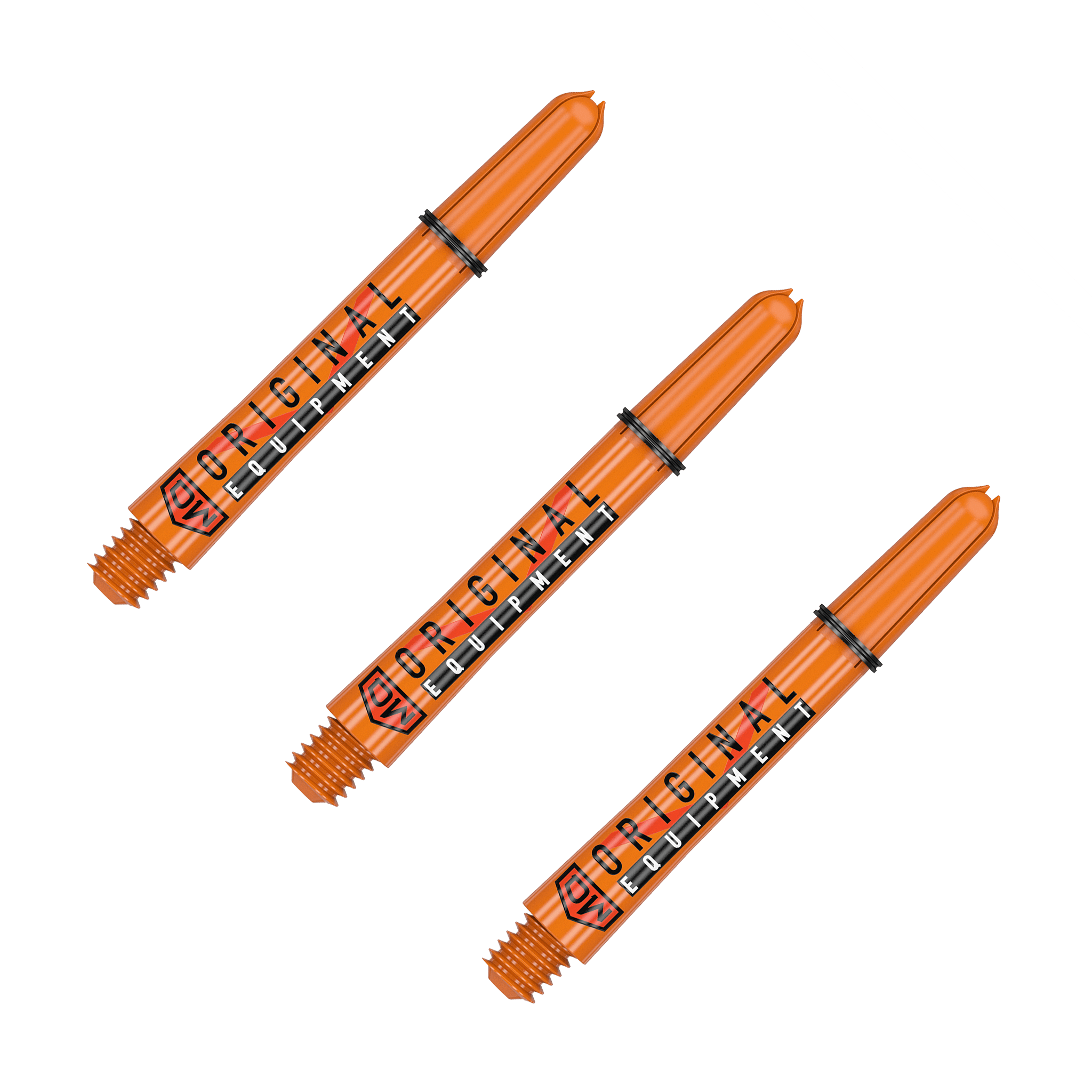 DW Clinch Multi Pack - Nylon Dart Shafts (3 Sets) Intermediate (41mm) / Orange Flights & Shafts