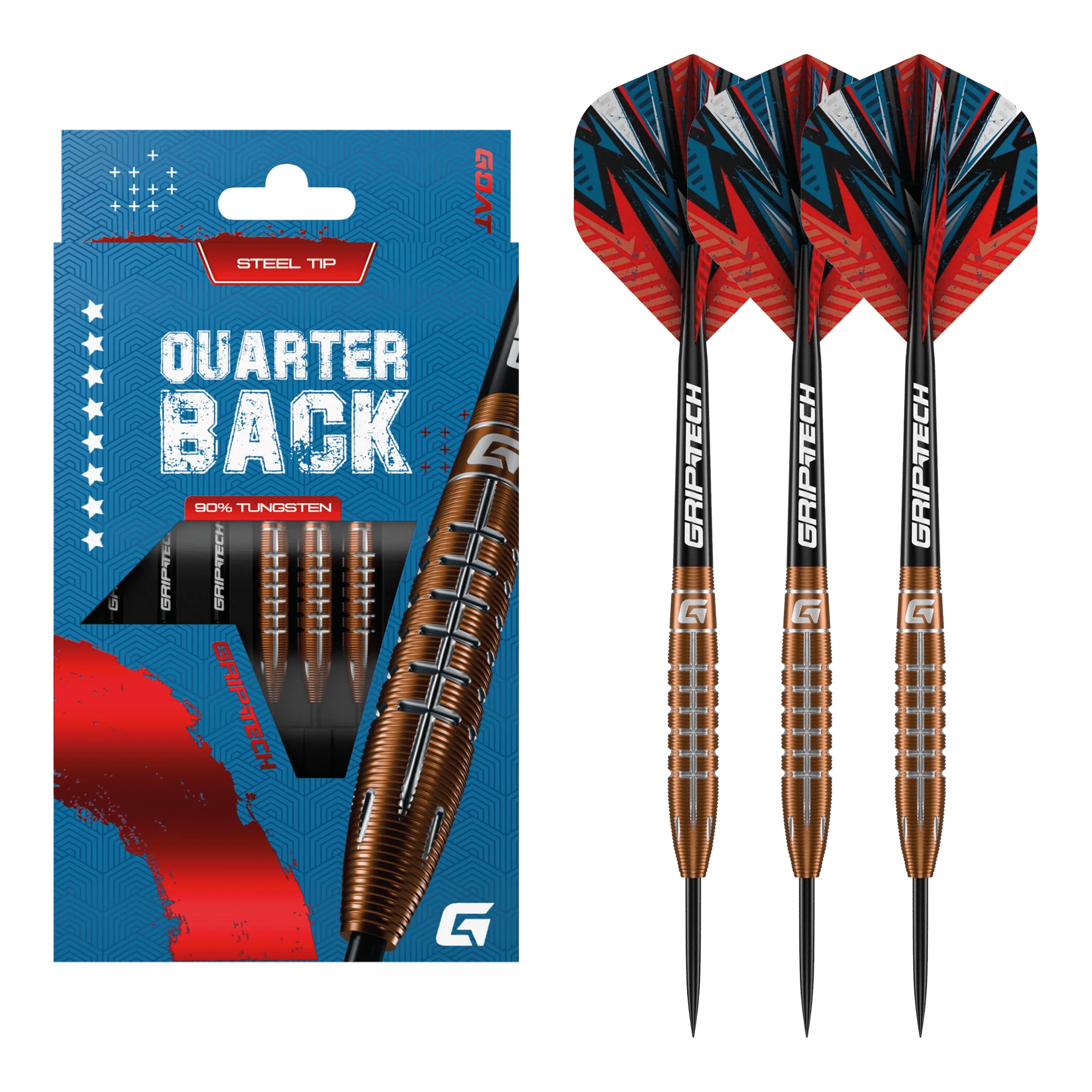 Goat Quarterback V2 Bomb - 95% Tungsten Steel Tip Darts 24 Grams Darts