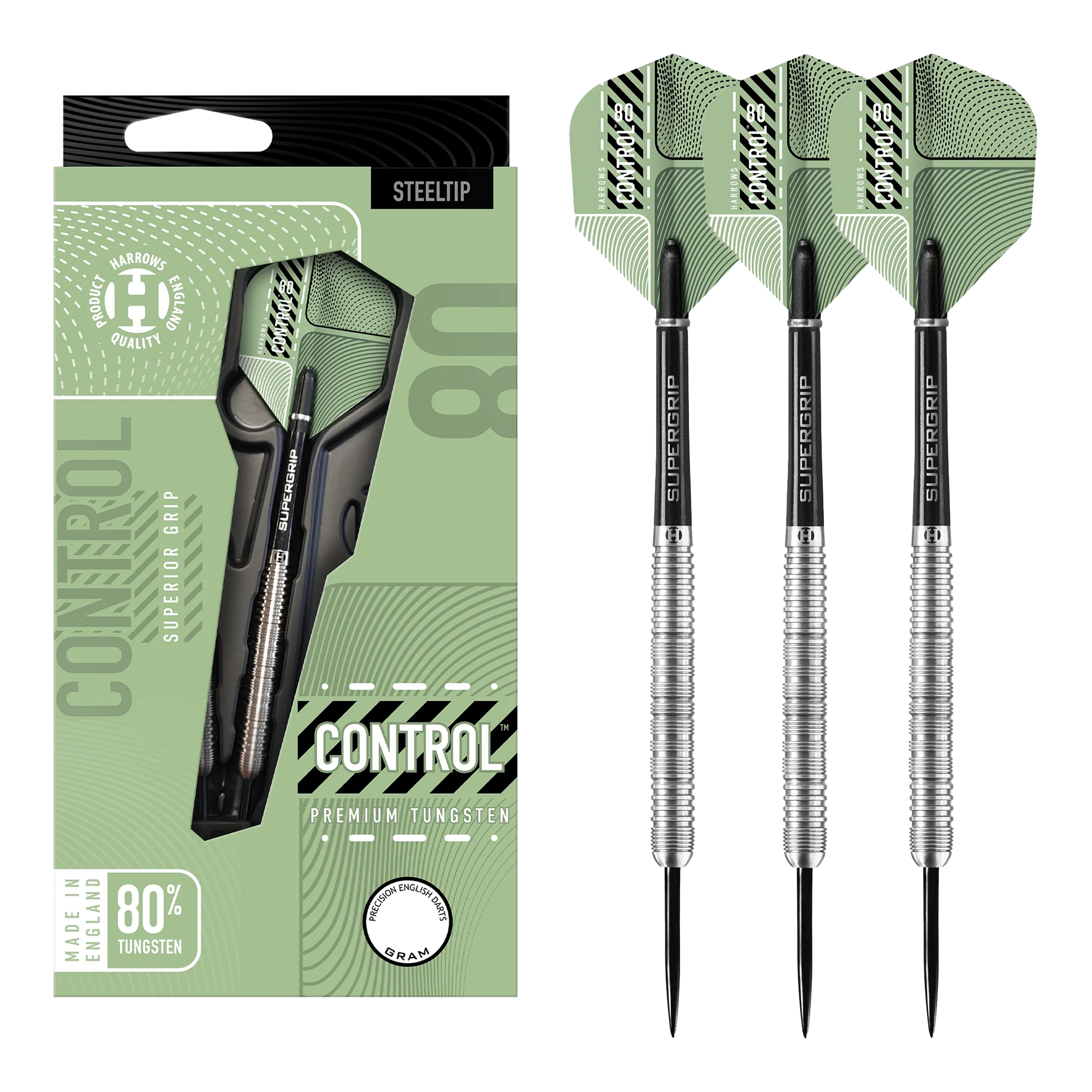 Harrows Control Parallel - 80% Tungsten Steel Tip Darts 21 Grams Darts