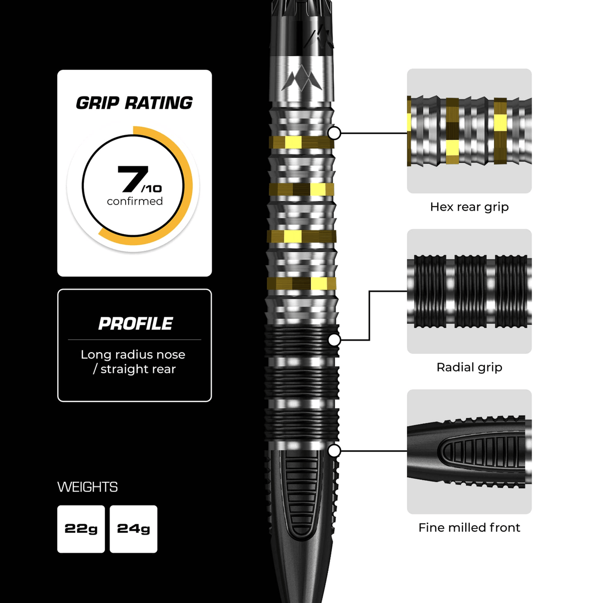 Mission Astro R2.5 Rapid Point - 95% Tungsten Steel Tip Darts Darts