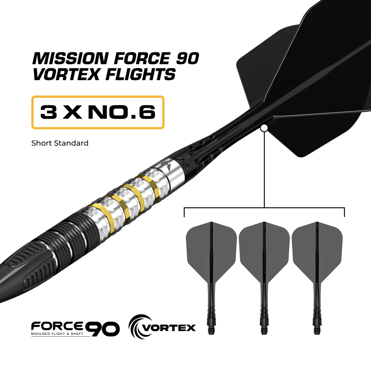 Mission Astro R2.5 Rapid Point - 95% Tungsten Steel Tip Darts Darts