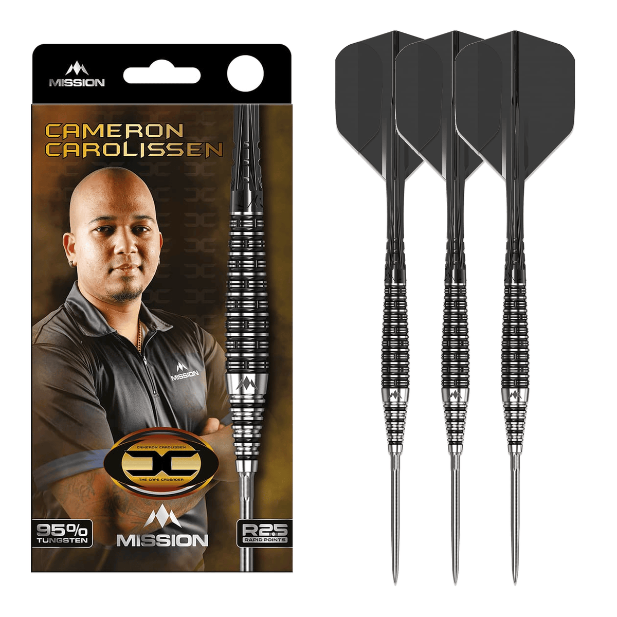 Mission Cameron Carolissen R2.5 Rapid Point - 95% Tungsten Steel Tip Darts 21 Grams Darts