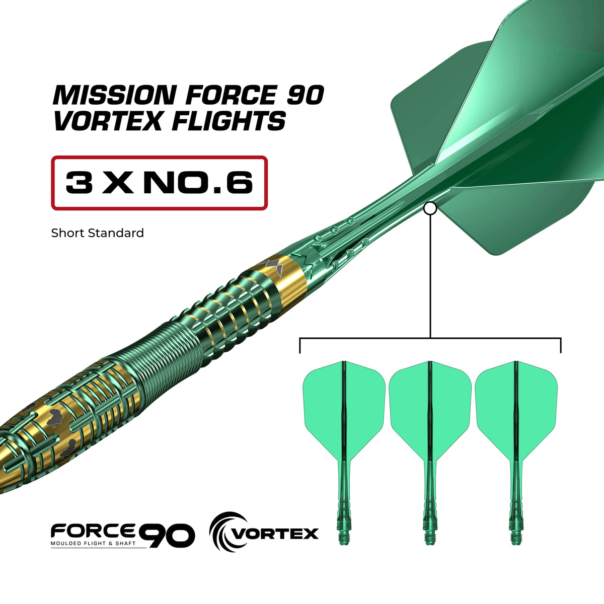 Mission Devon Petersen R2.5 Rapid Point - 95% Tungsten Steel Tip Darts Darts