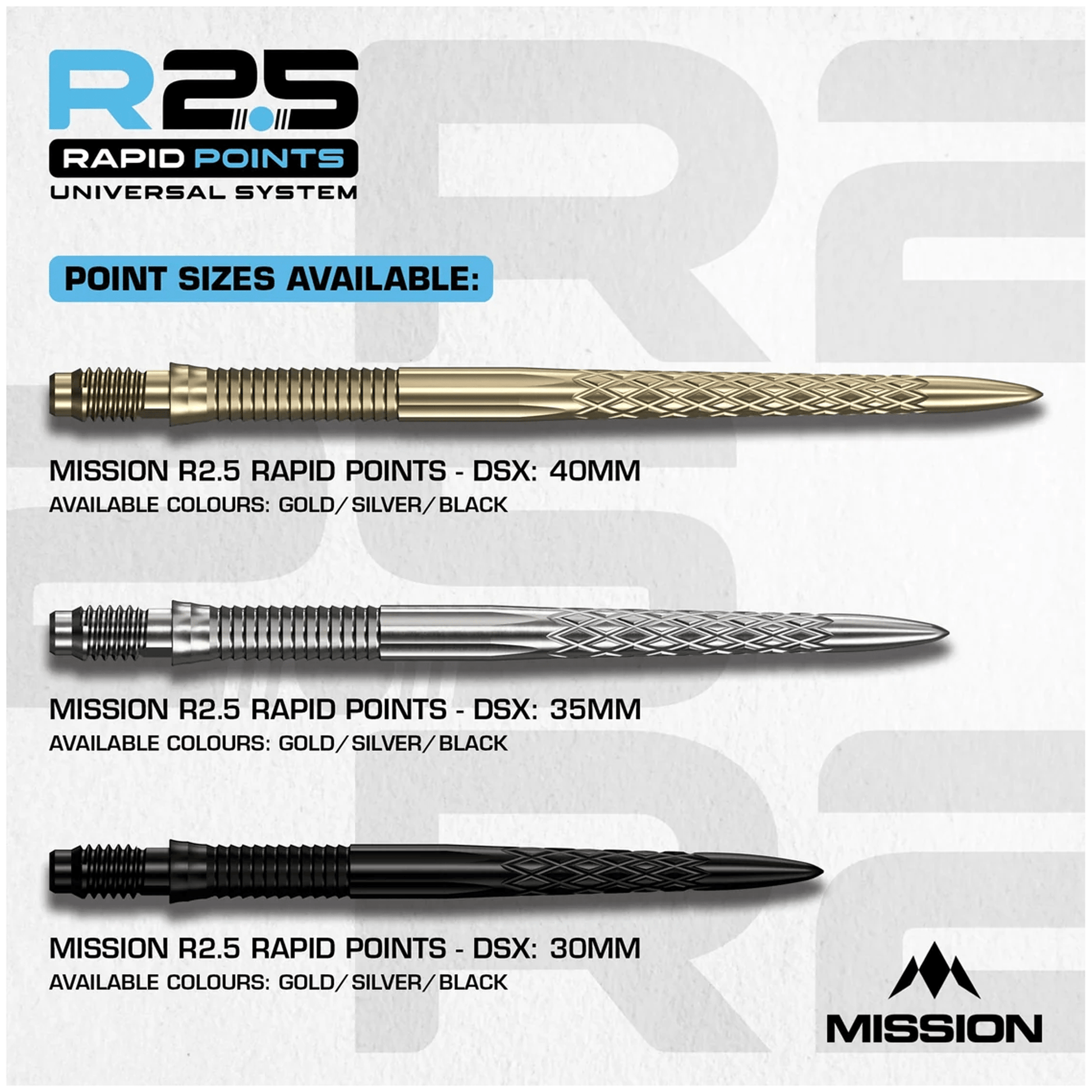 Mission DSX - R2.5 Rapid Dart Points Dart Points