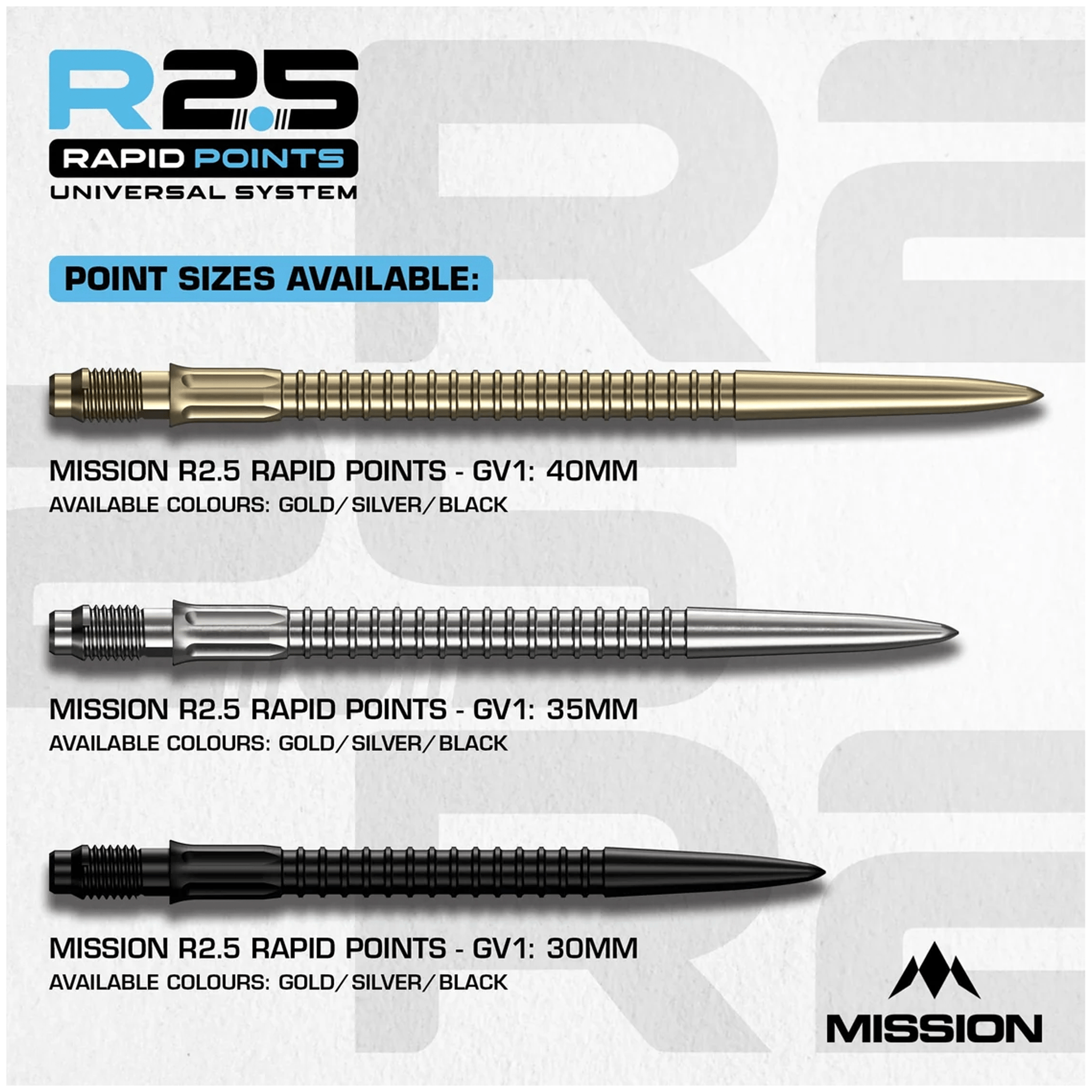 Mission GV1 - R2.5 Rapid Dart Points Dart Points