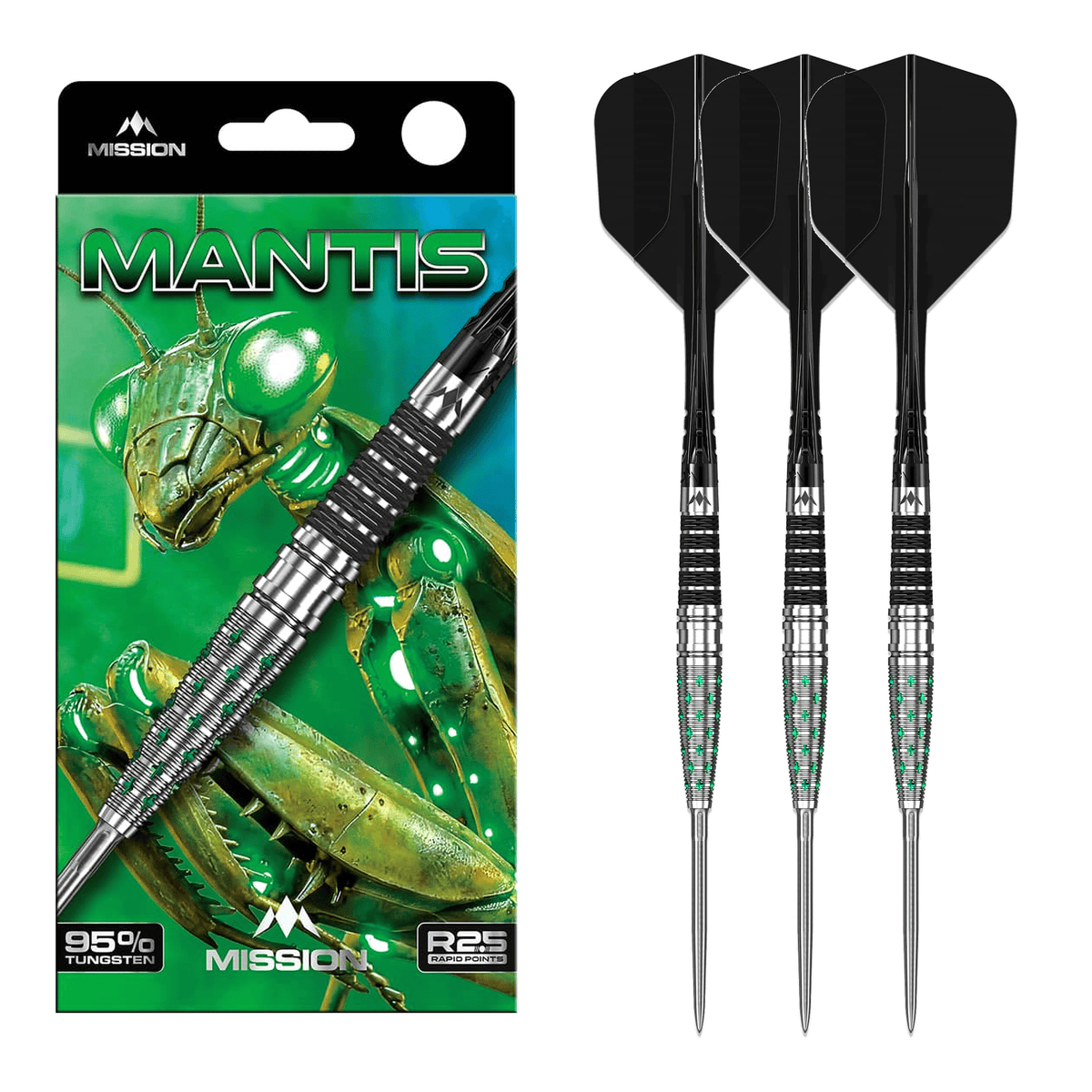 Mission Mantis R2.5 Rapid Point - 95% Tungsten Steel Tip Darts 22 Grams Darts