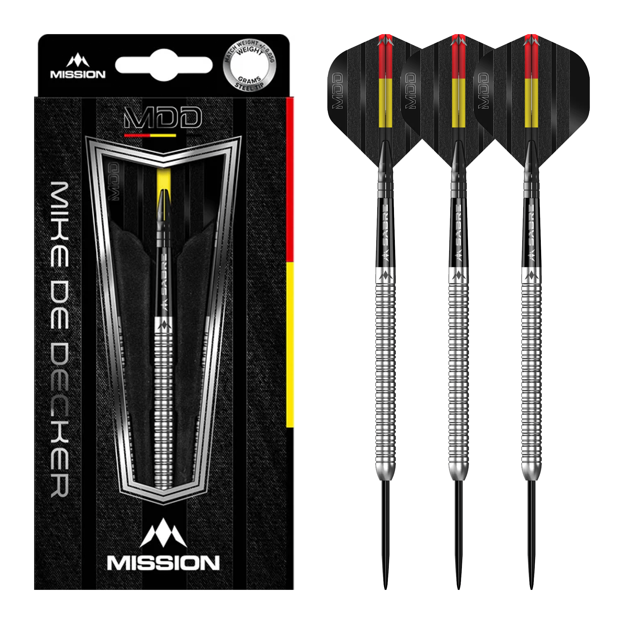 Mission Mike De Decker - 95% Tungsten Steel Tip Darts 22 Grams Darts