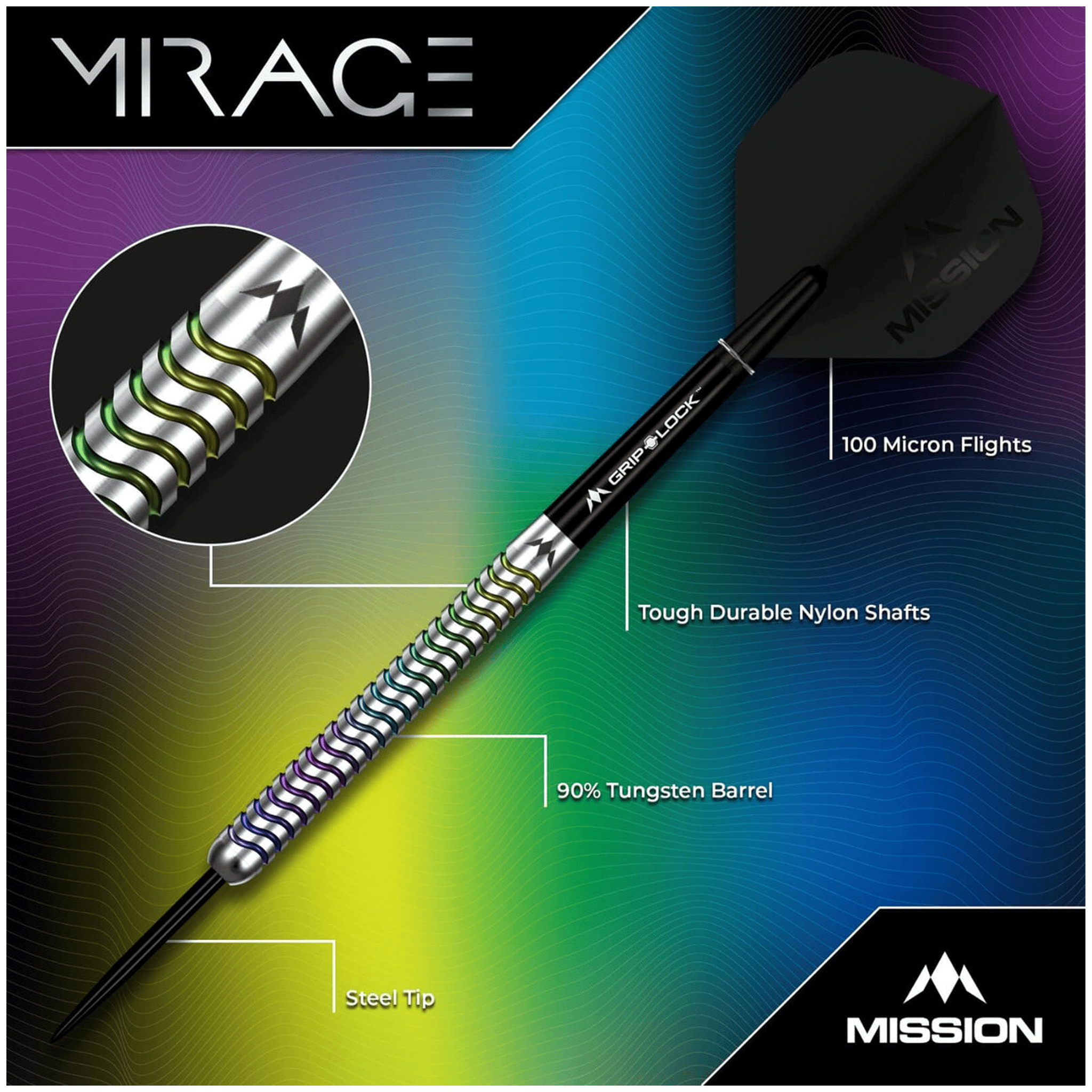 Mission Mirage - 90% Tungsten Steel Tip Darts Darts