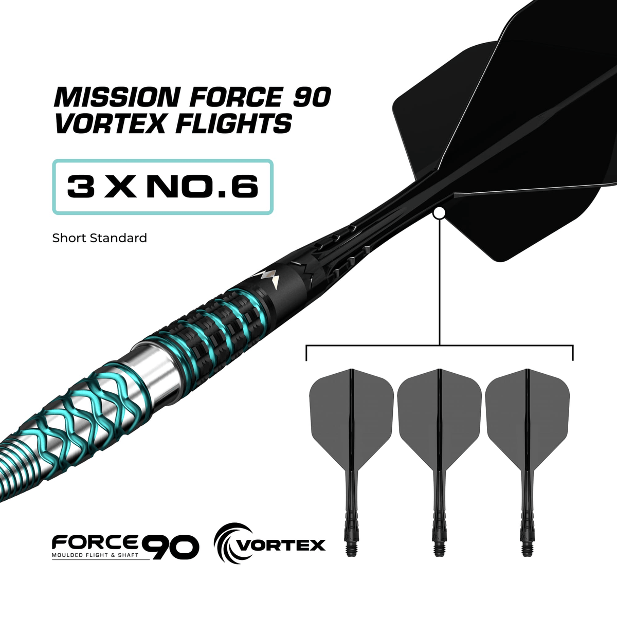 Mission Neptune R2.5 Rapid Point - 90% Tungsten Steel Tip Darts Darts