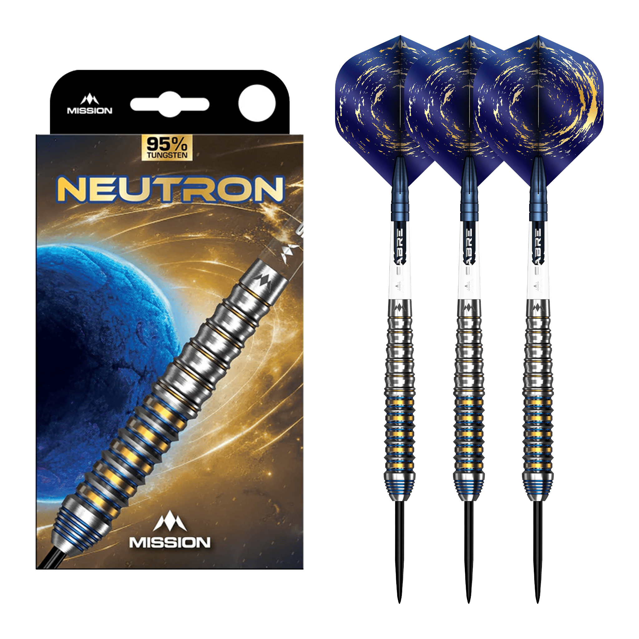 Mission Neutron - 95% Tungsten Steel Tip Darts 30 Grams Darts