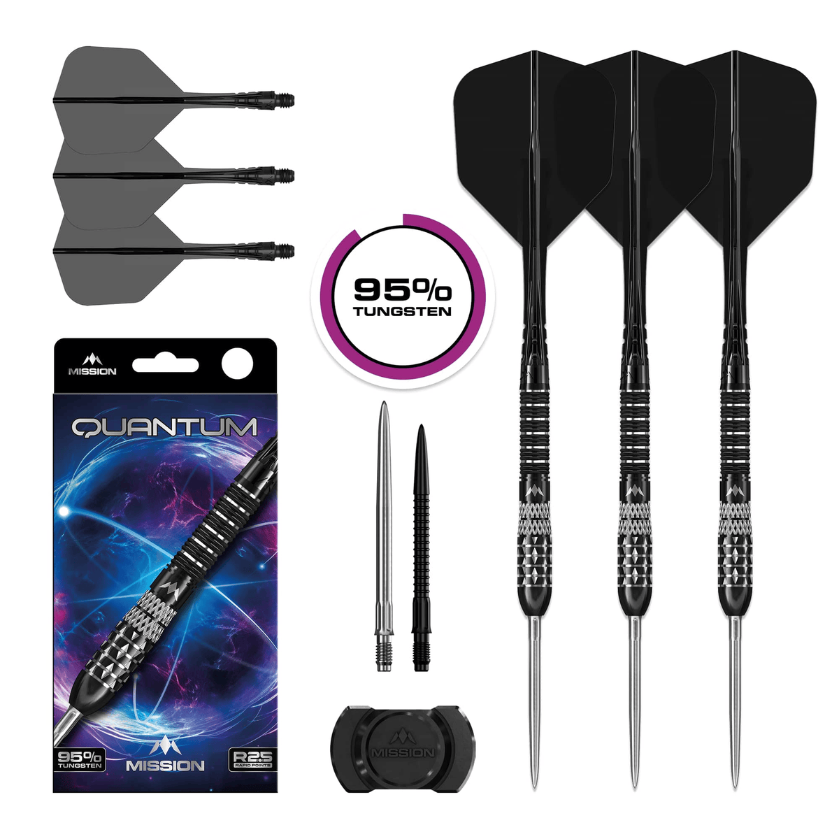 Mission Quantum R2.5 Rapid Point - 95% Tungsten Steel Tip Darts Darts