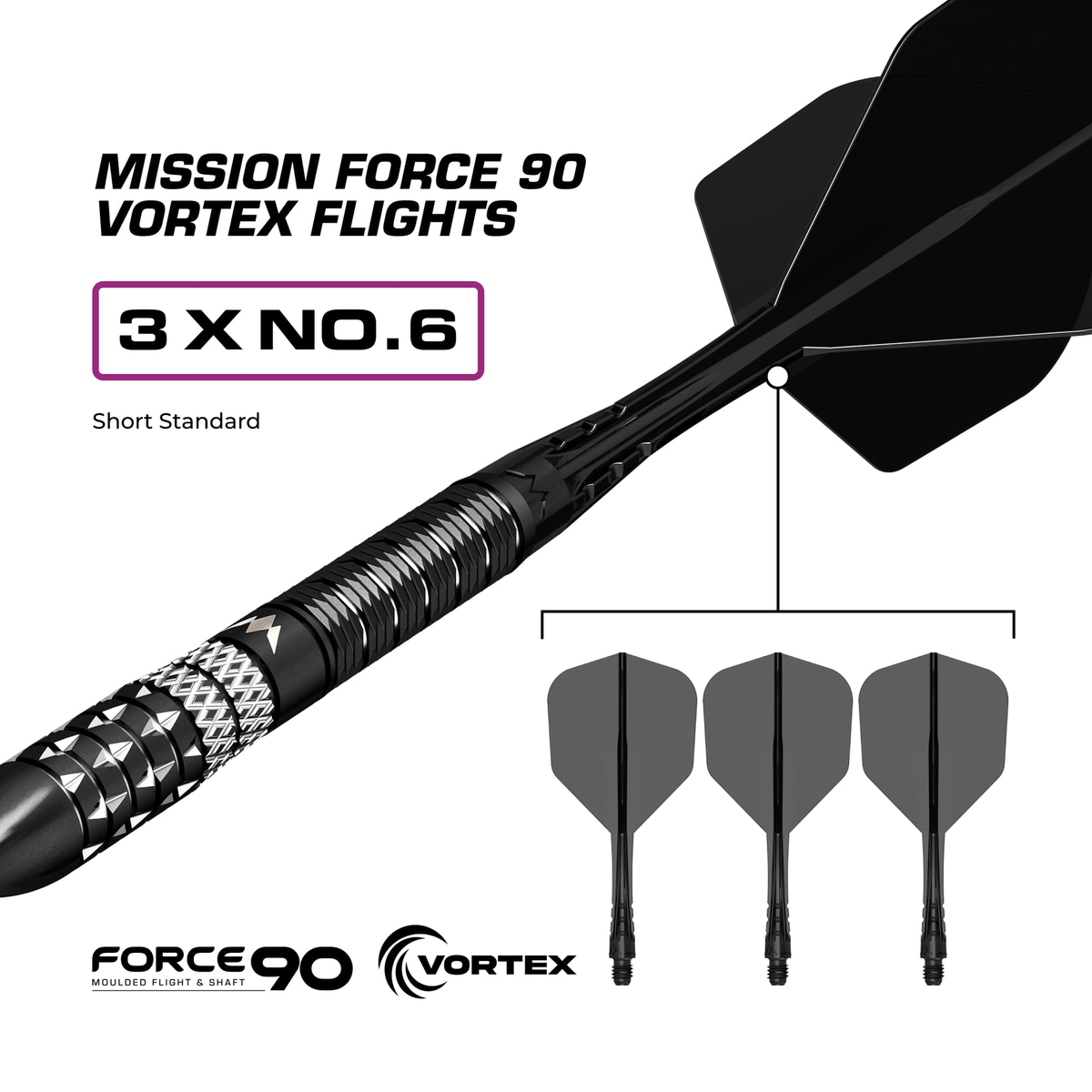 Mission Quantum R2.5 Rapid Point - 95% Tungsten Steel Tip Darts Darts