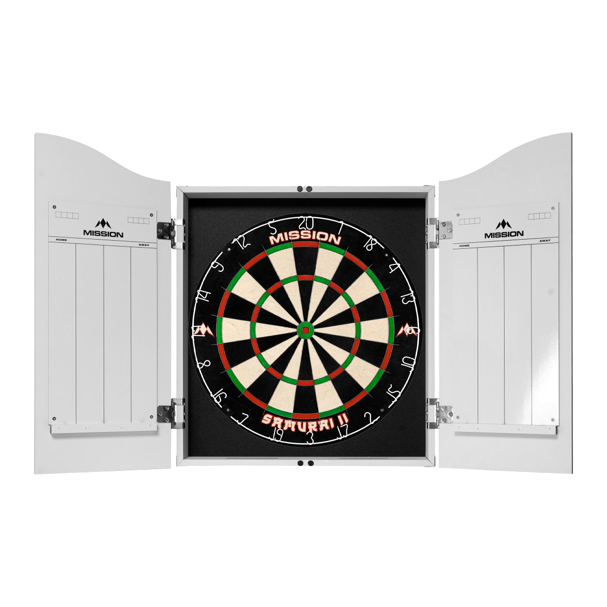 Mission Samurai II Dartboard & Cabinet Bundle Boards