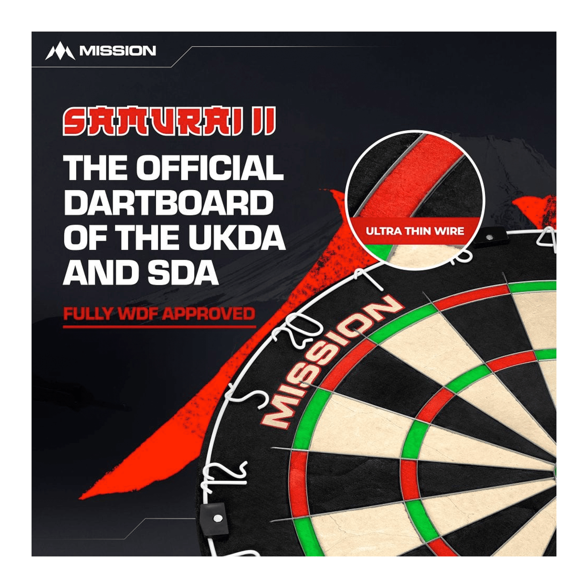 Mission Samurai II Dartboard, Surround & Torus Light Bundle Dartboard Bundles