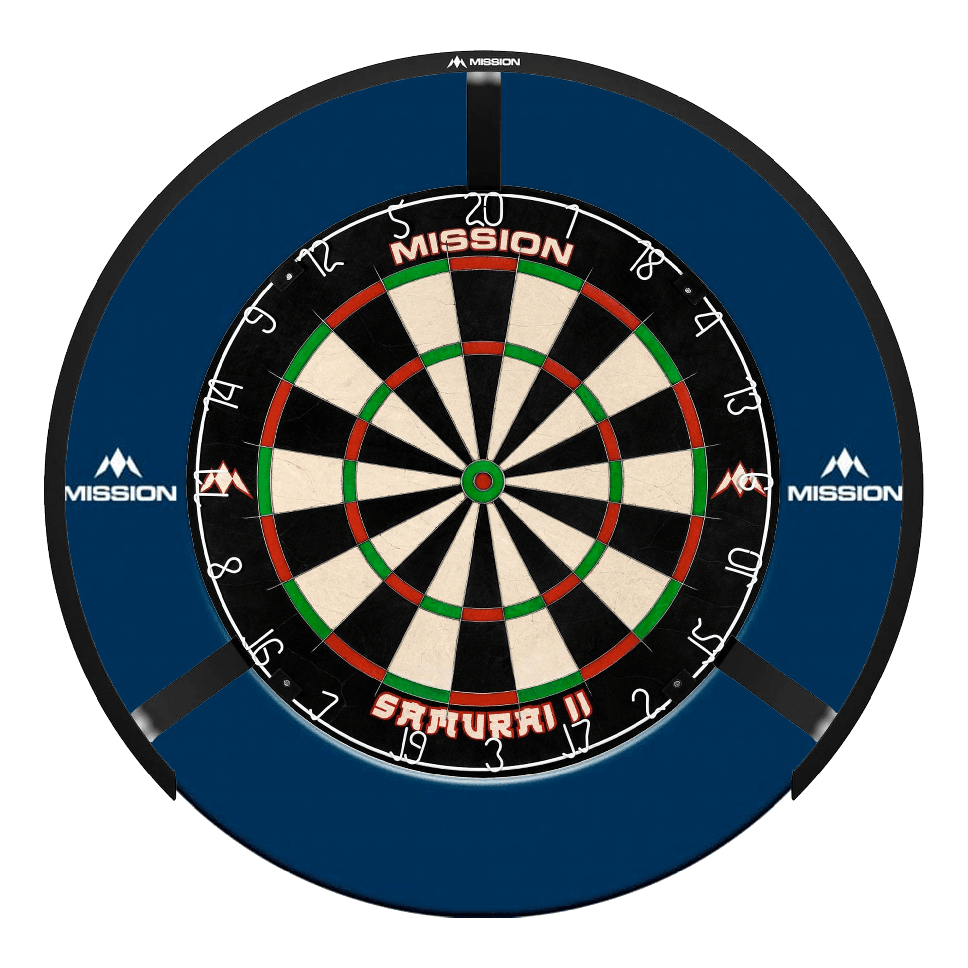 Mission Samurai II Dartboard, Surround & Torus Light Bundle Dartboard Bundles