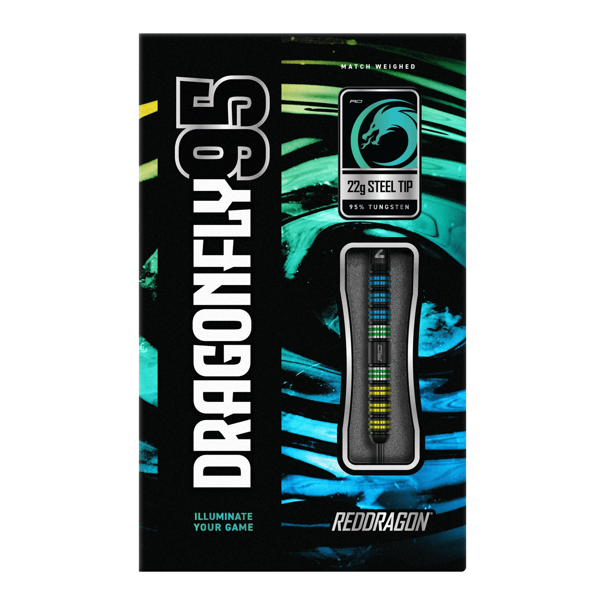 Red Dragon Dragonfly 95 Black Parallel - 95% Tungsten Steel Tip Darts Darts