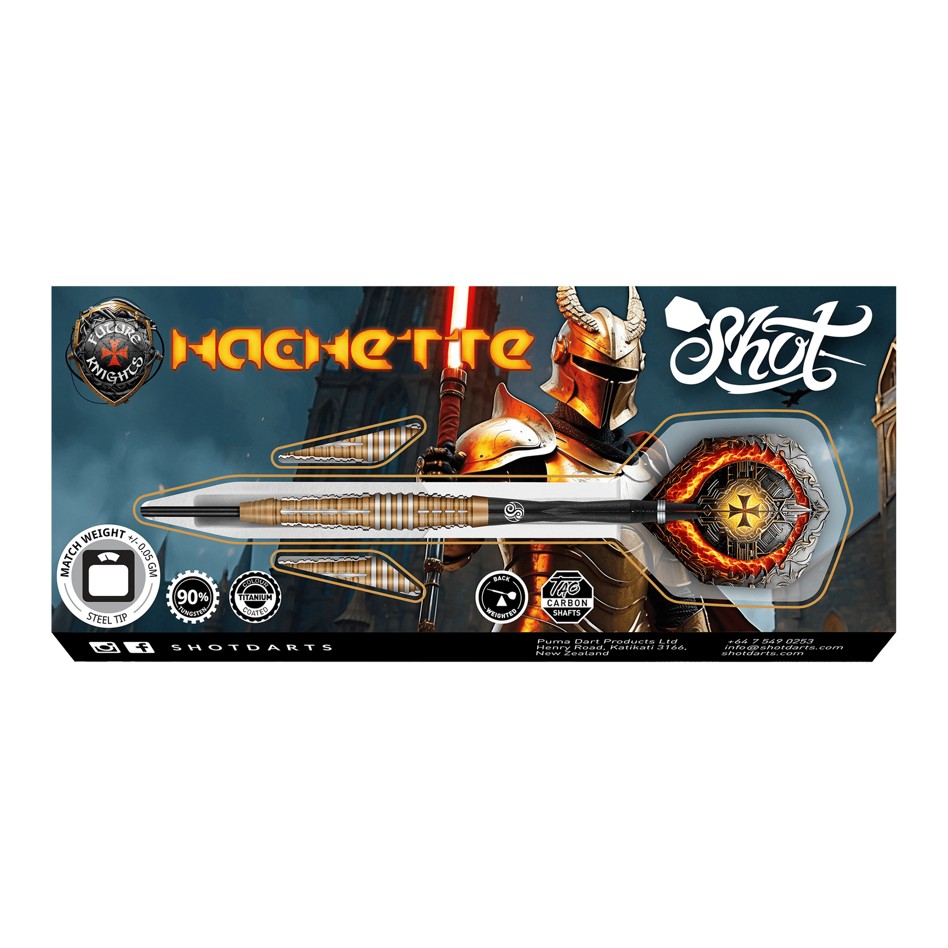 Shot Future Knights Hachette - 90% Tungsten Steel Tip Darts Darts