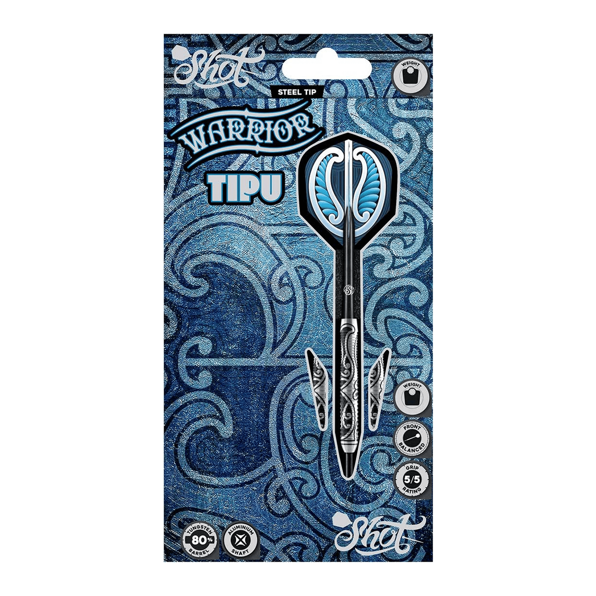 Shot Warrior Tipu - 80% Tungsten Steel Tip Darts Darts