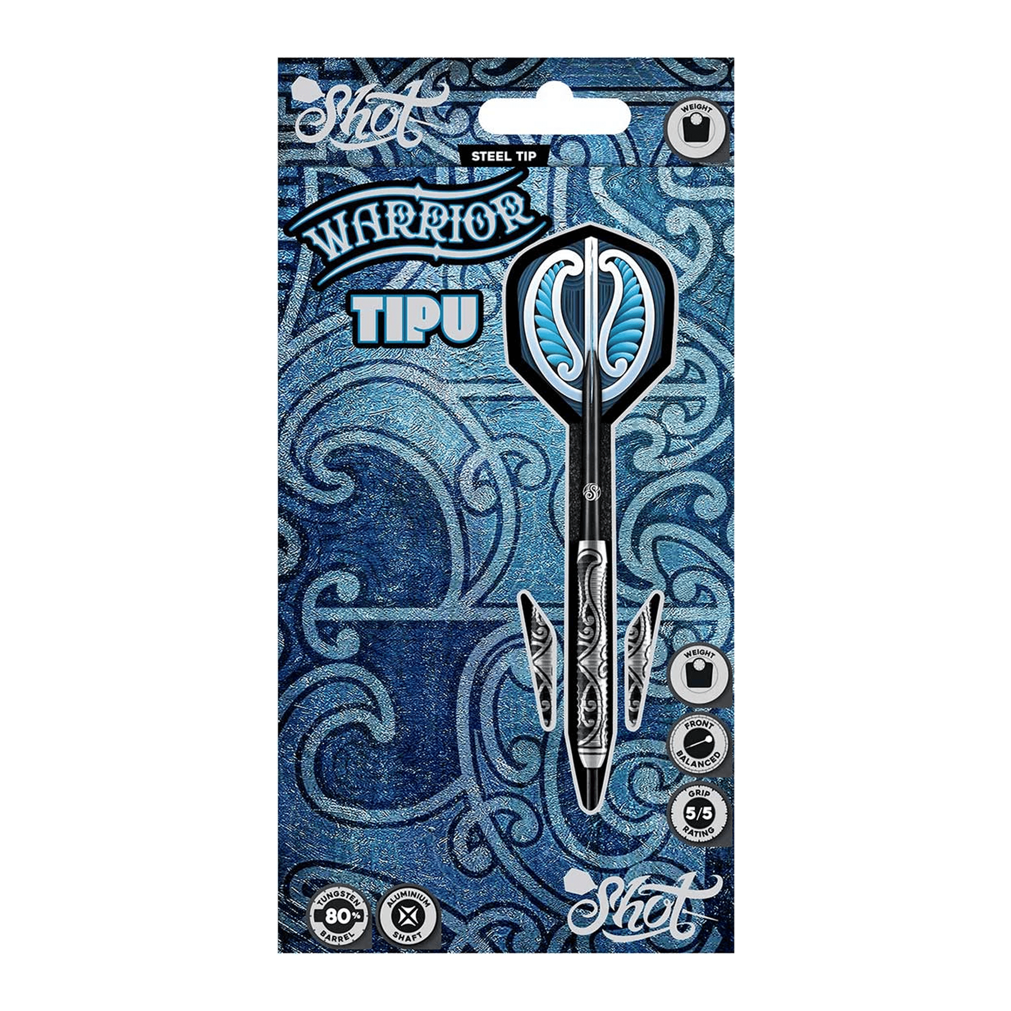Shot Warrior Tipu - 80% Tungsten Steel Tip Darts Darts