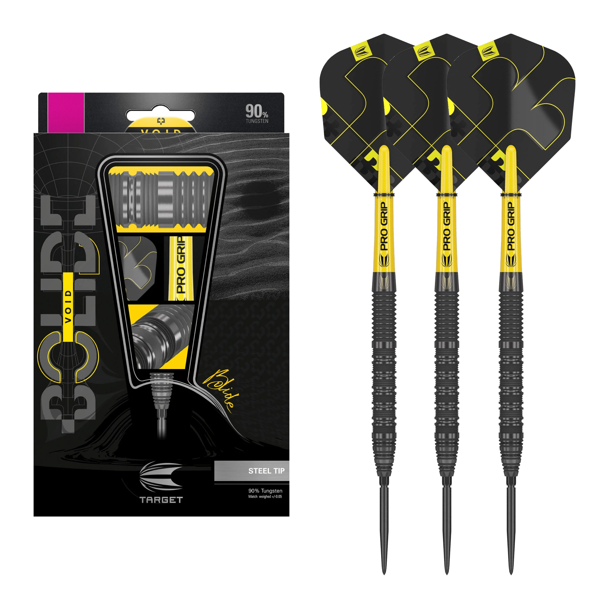 Target Bolide Void 01 Swiss Point - 90% Tungsten Steel Tip Darts 22 Grams Darts