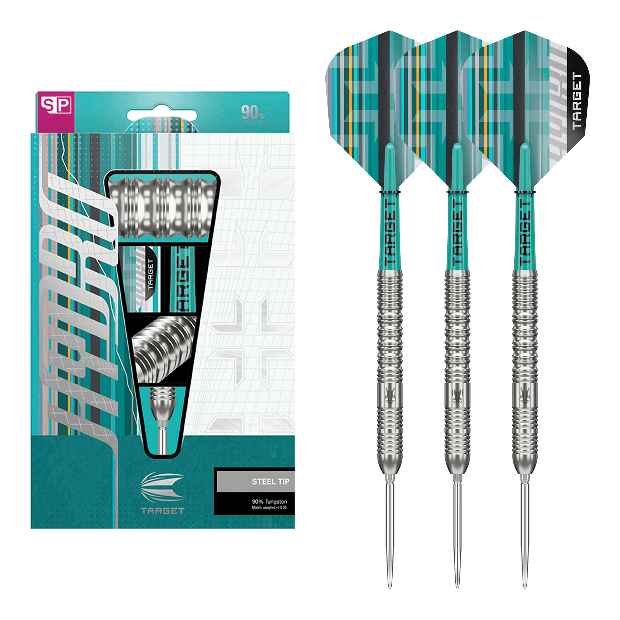 Target Hydro 01 Swiss Point - 90% Tungsten Steel Tip Darts 22 Grams Darts