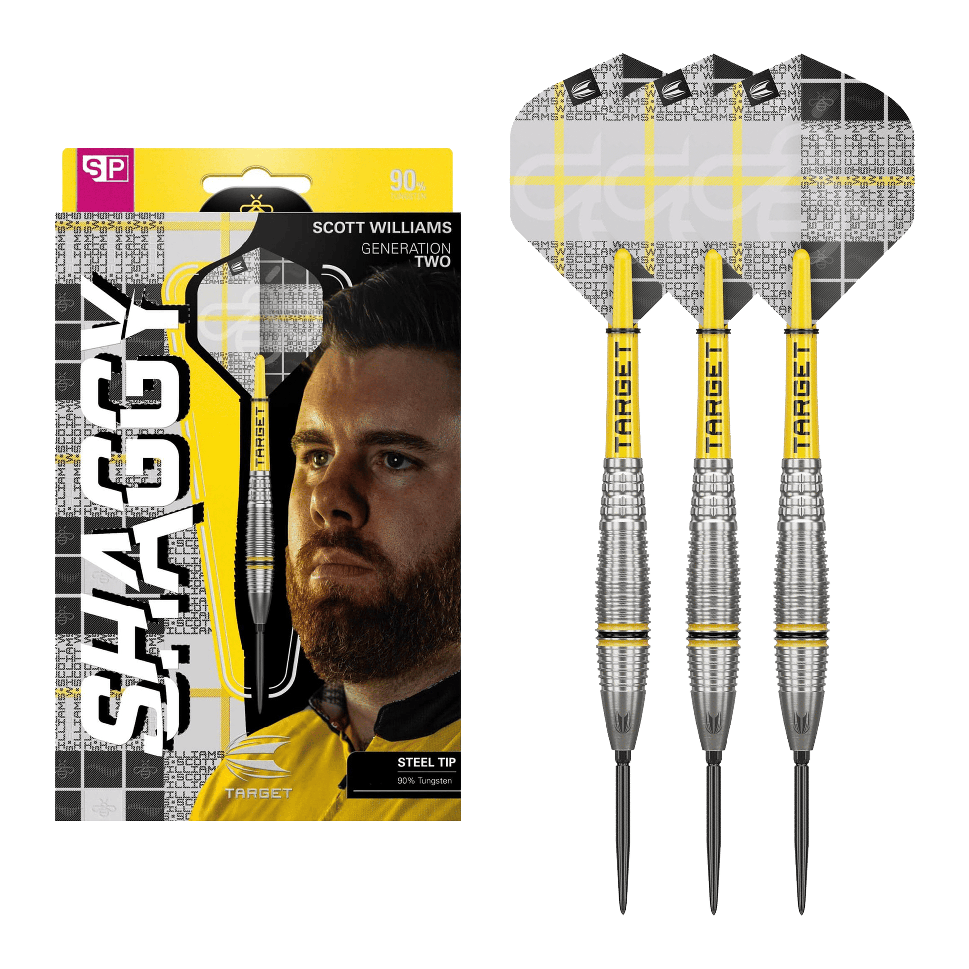 Target Scott Williams Gen 2 Swiss Point - 90% Tungsten Steel Tip Darts 23 Grams Darts