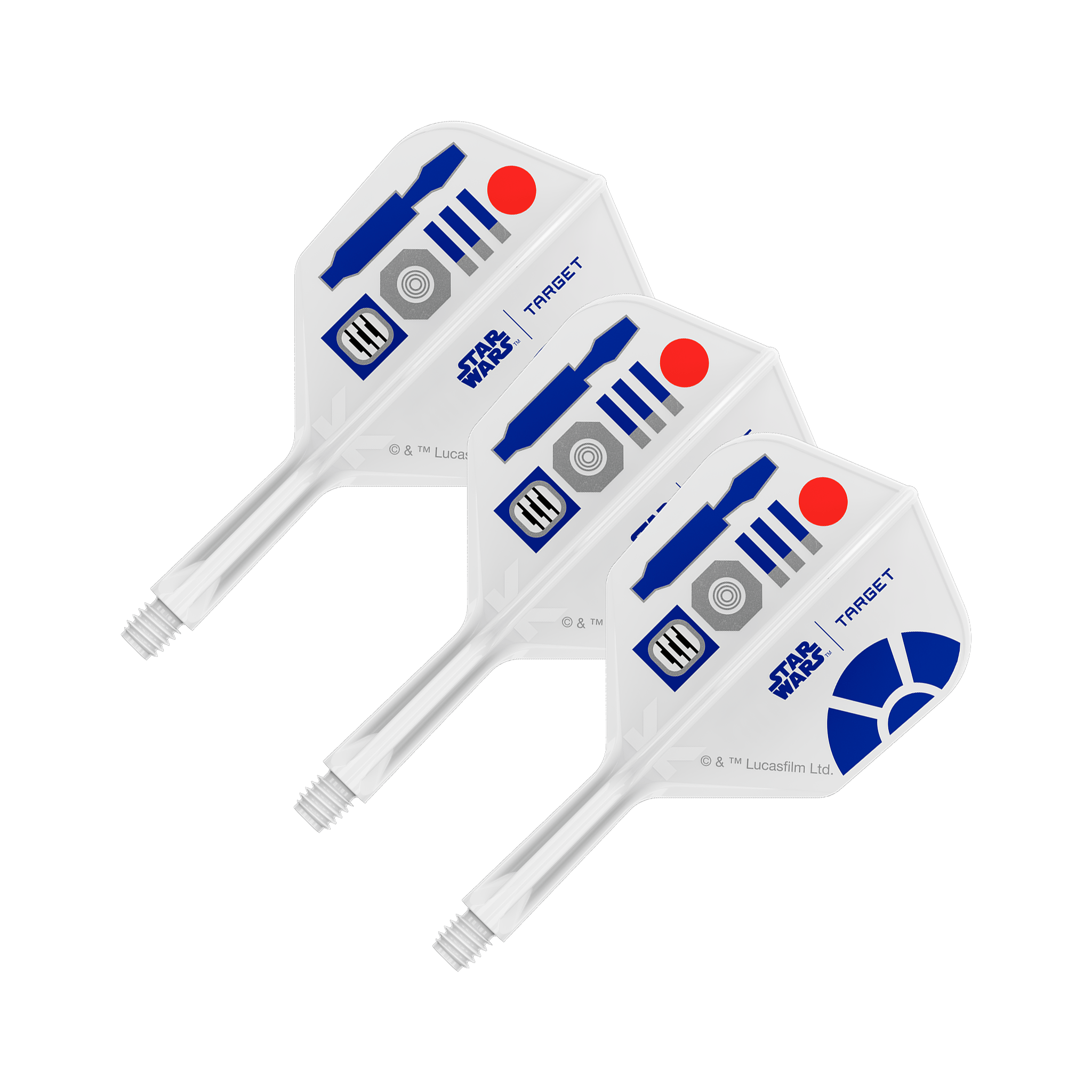 Target Star Wars K-Flex - All In One Flight & Shaft No.6 / Short (19mm) / R2-D2 Flights & Shafts