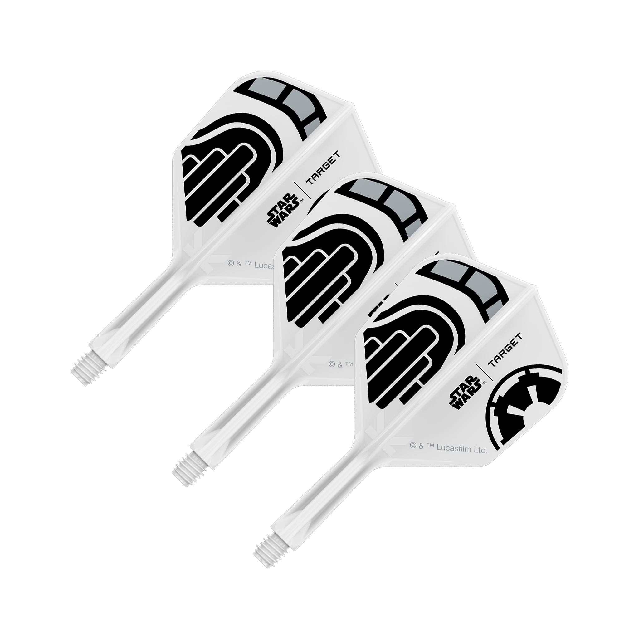 Target Star Wars K-Flex - All In One Flight & Shaft No.6 / Short (19mm) / Storm Trooper Flights & Shafts
