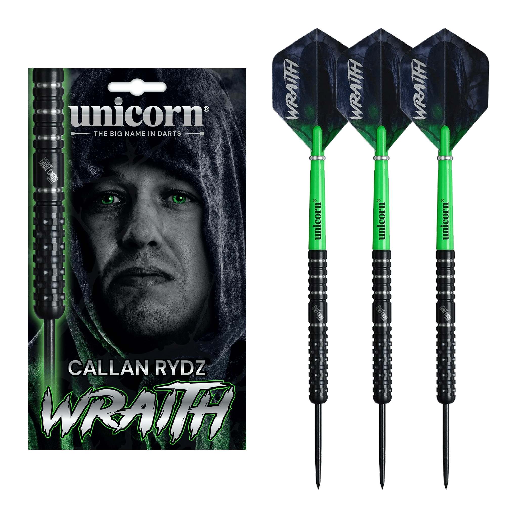 Unicorn Callan Rydz Phase 2 Wraith - 90% Tungsten Steel Tip Darts 21 Grams Darts