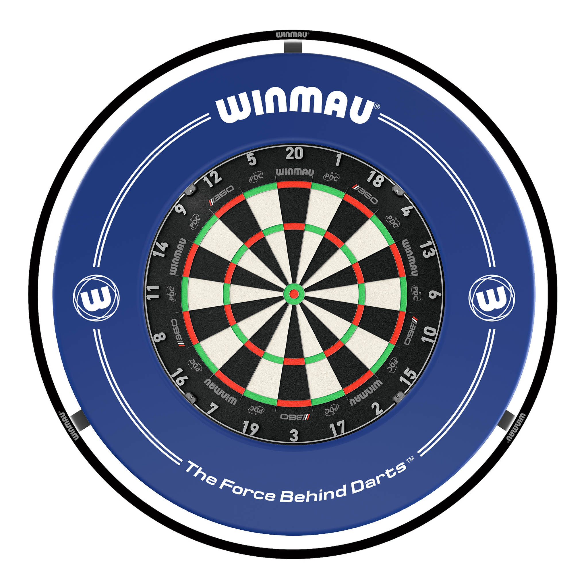 Winmau Blade 360 Dartboard, Surround & Plasma Light Bundle Dartboard Bundles