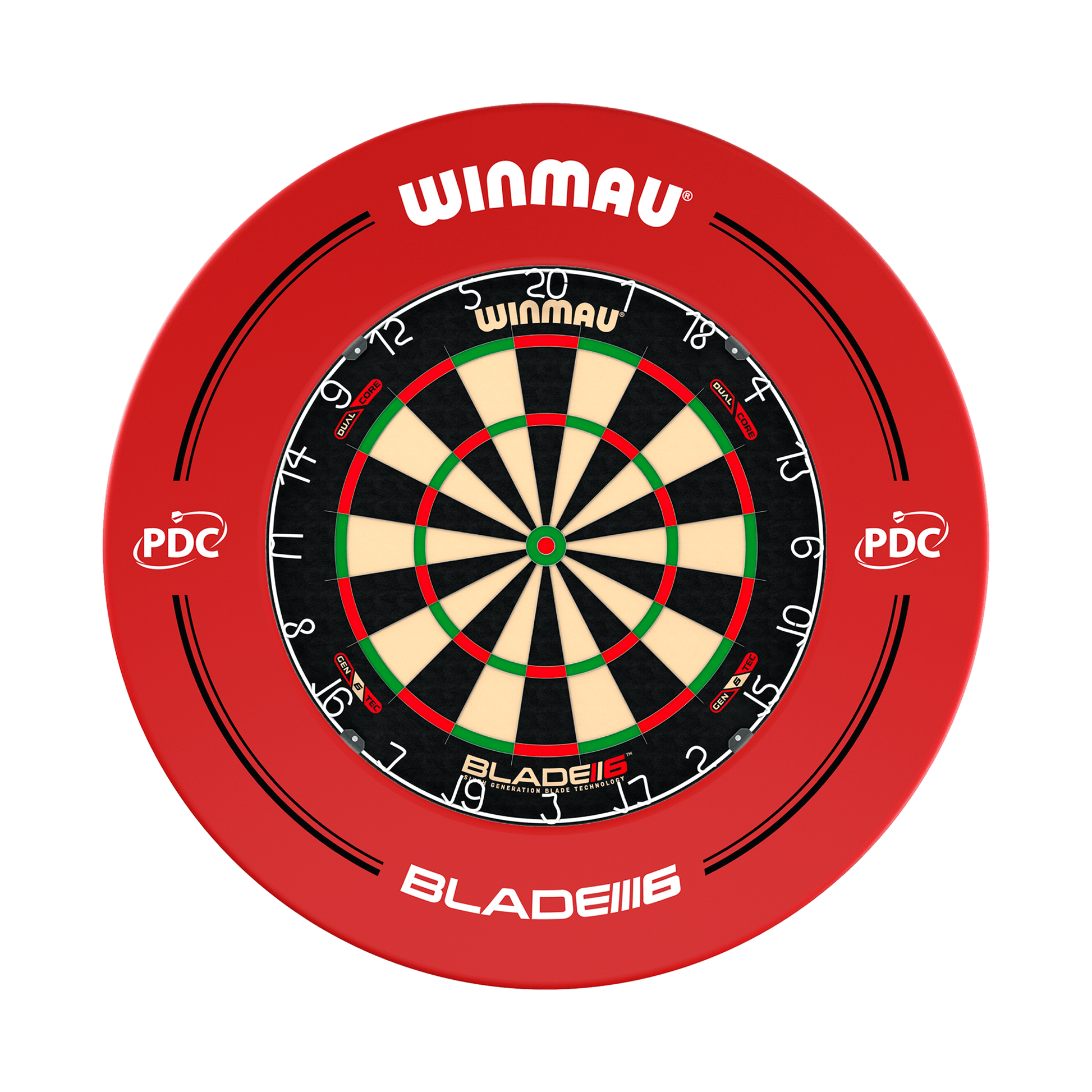 Winmau Blade 6 Dartboard & Surround Bundle Blade 6 Dual Core / PDC Red Boards