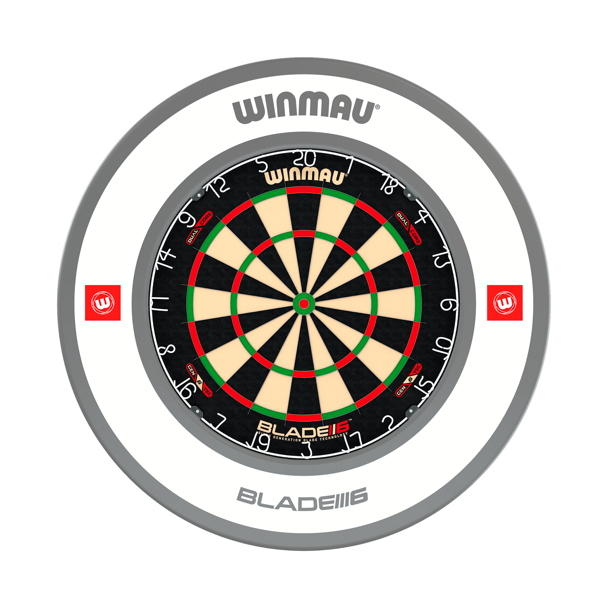Winmau Blade 6 Dartboard & Surround Bundle Blade 6 Dual Core / Pro 1.0 White Boards
