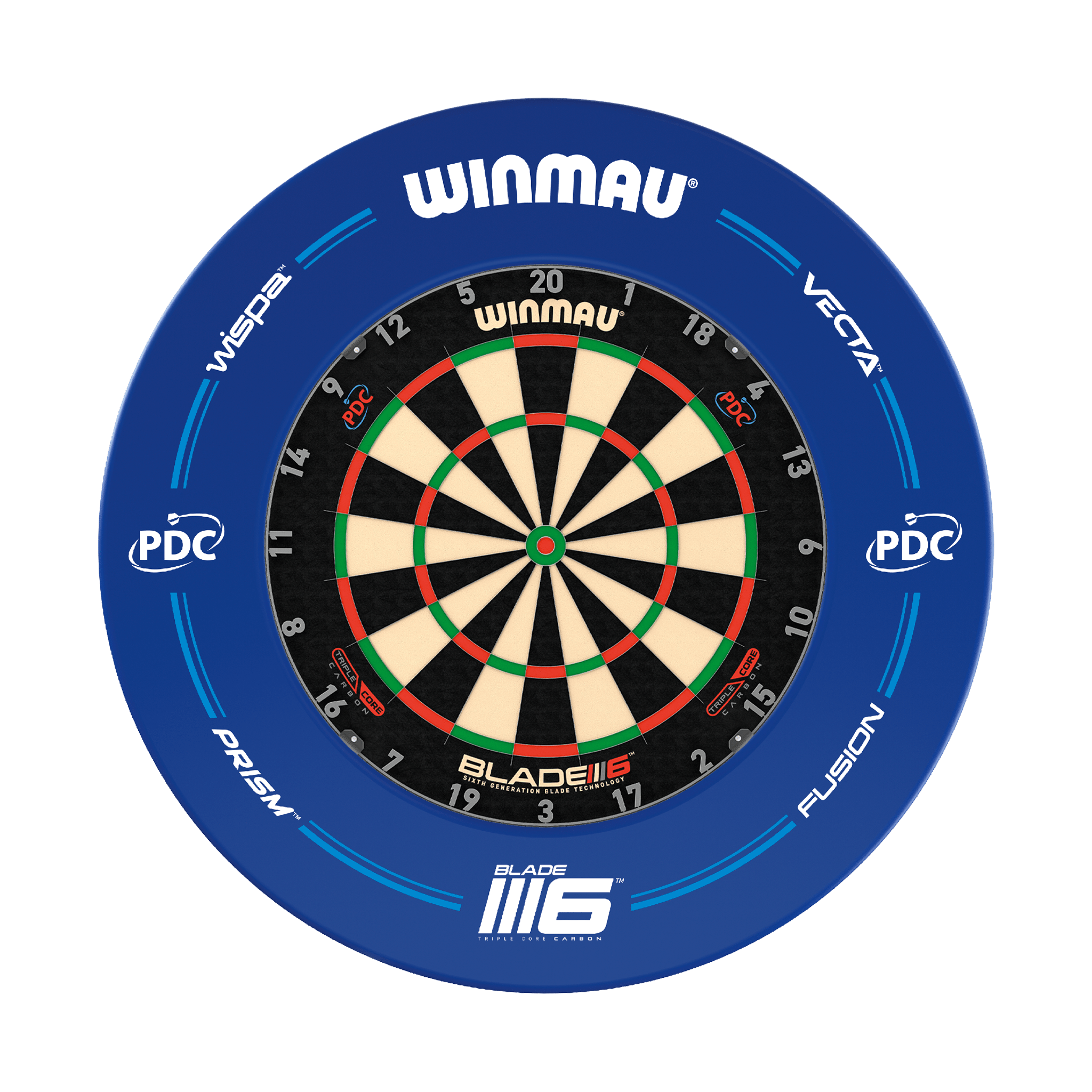 Winmau Blade 6 Dartboard & Surround Bundle Blade 6 Triple Core / PDC Blue Boards