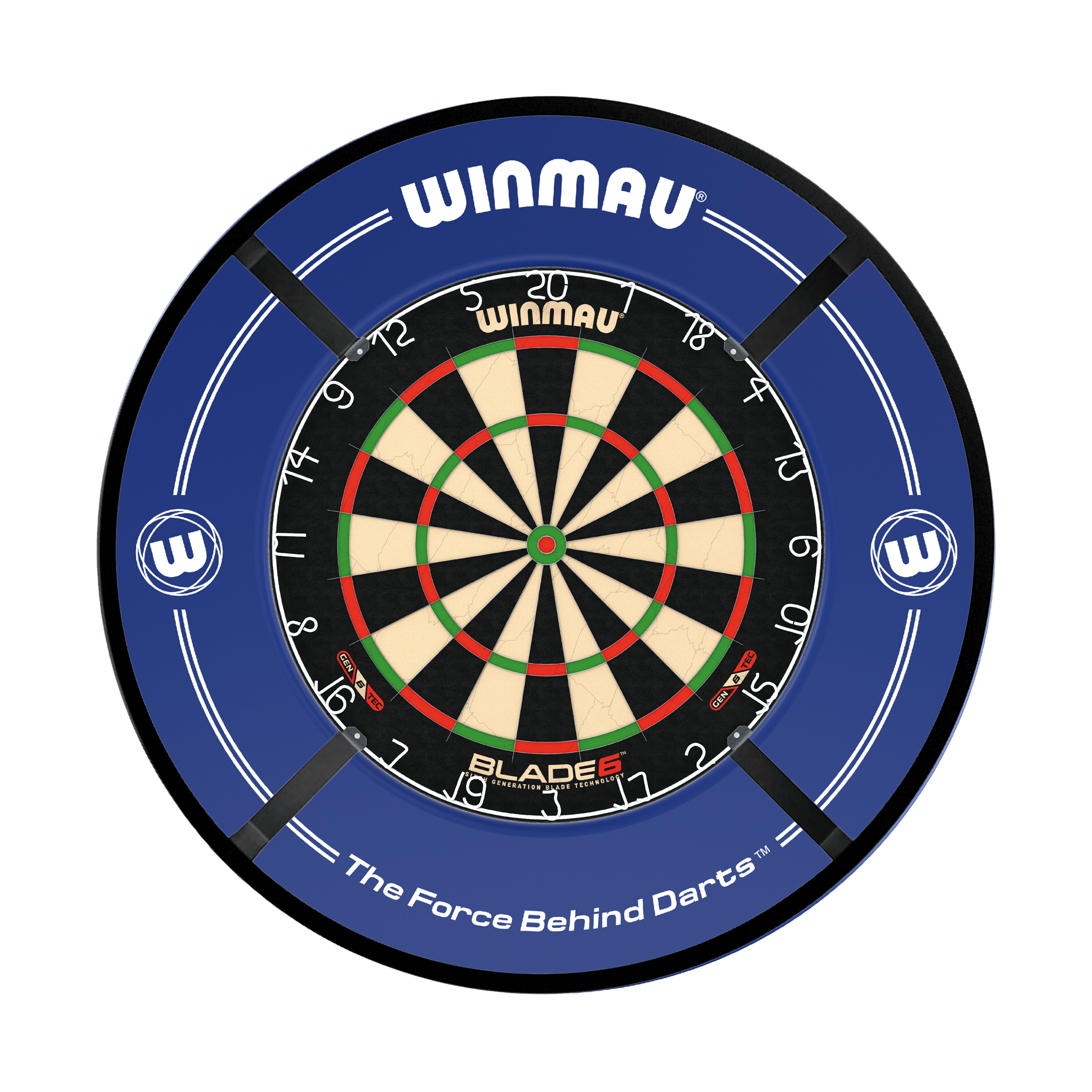 Winmau Blade 6 Dartboard, Surround & Corona Light Bundle Blade 6 / Blue / Target Corona Vision Boards