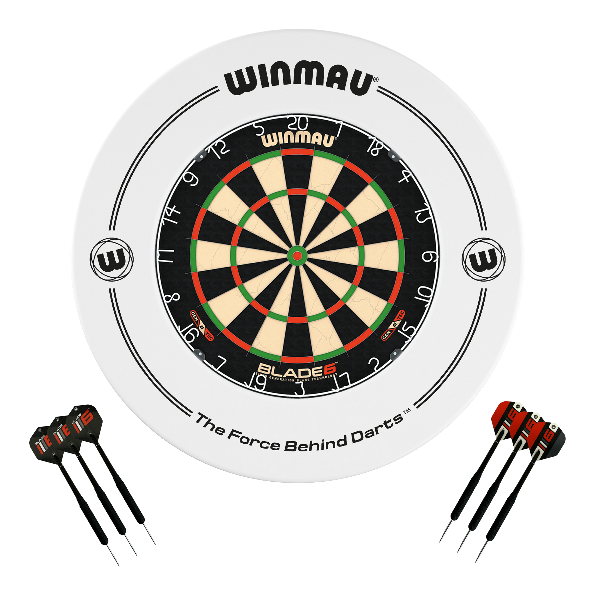 Blade 6 Dartboard, Surround & Darts - Complete Darts Set