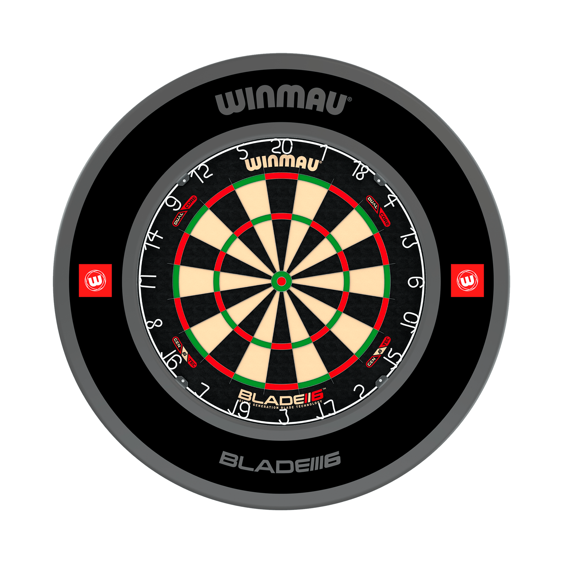 Winmau Blade 6 Dual Core Dartboard & Surround Bundle Blade 6 Dual Core / Pro 1.0 Black Boards