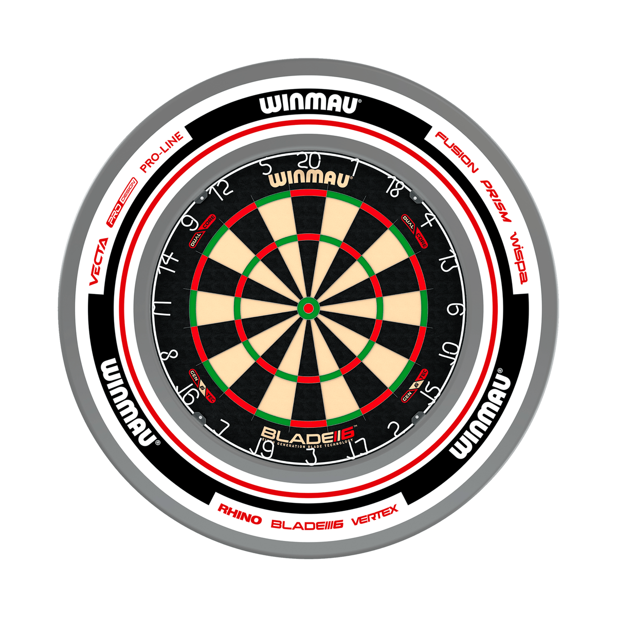 Winmau Blade 6 Dual Core Dartboard & Surround Bundle Dartboard Bundles