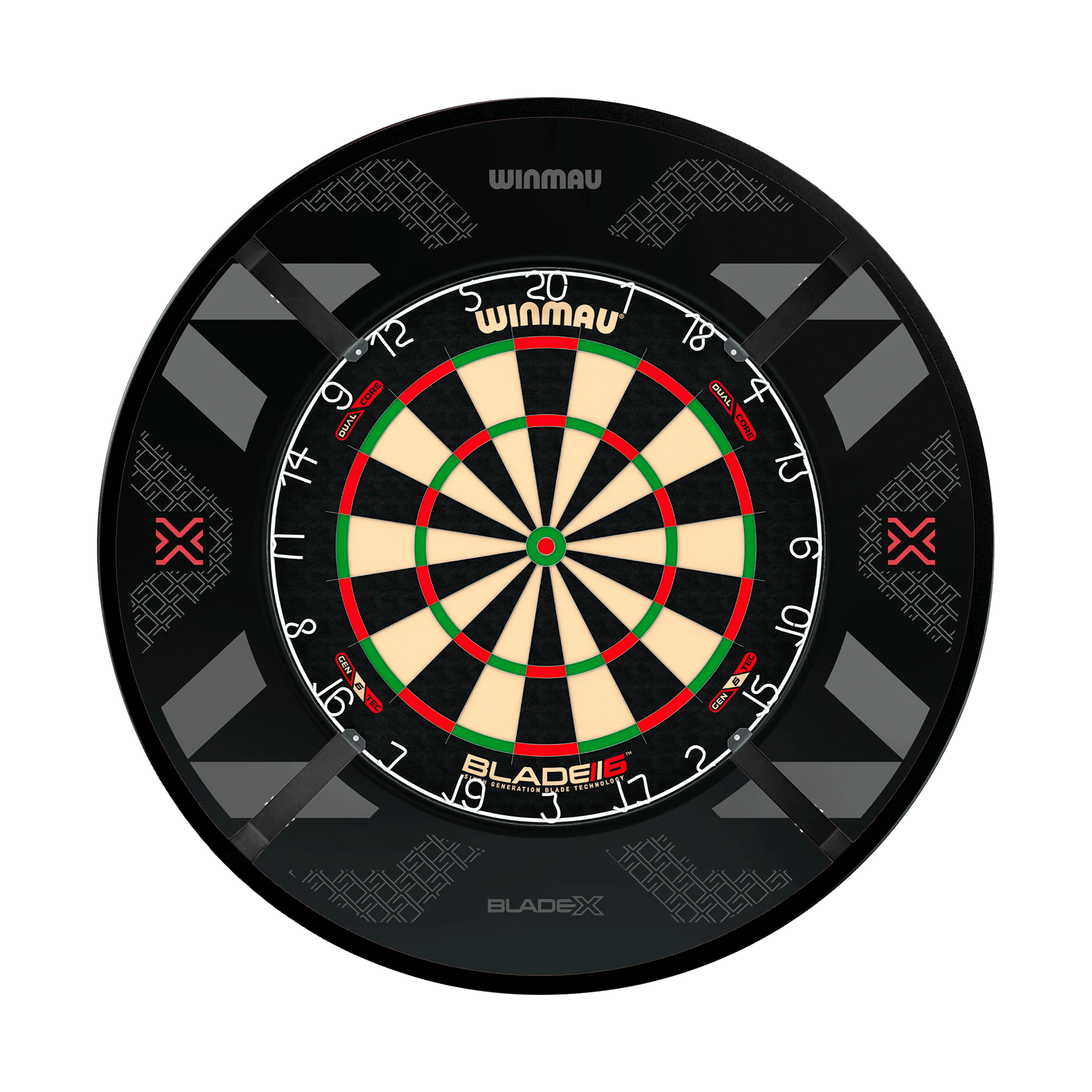 Winmau Blade 6 Dual Core Dartboard, Surround & Corona Light Bundle Blade 6 Dual Core / Blade X / Target Corona Vision Boards