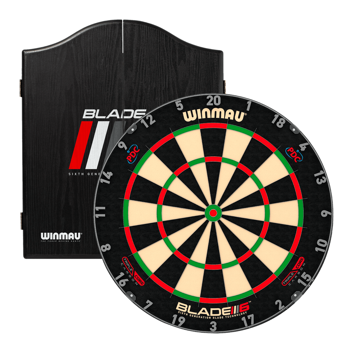 Winmau Blade 6 Triple Core Dartboard & Cabinet Bundle Dartboard Bundles