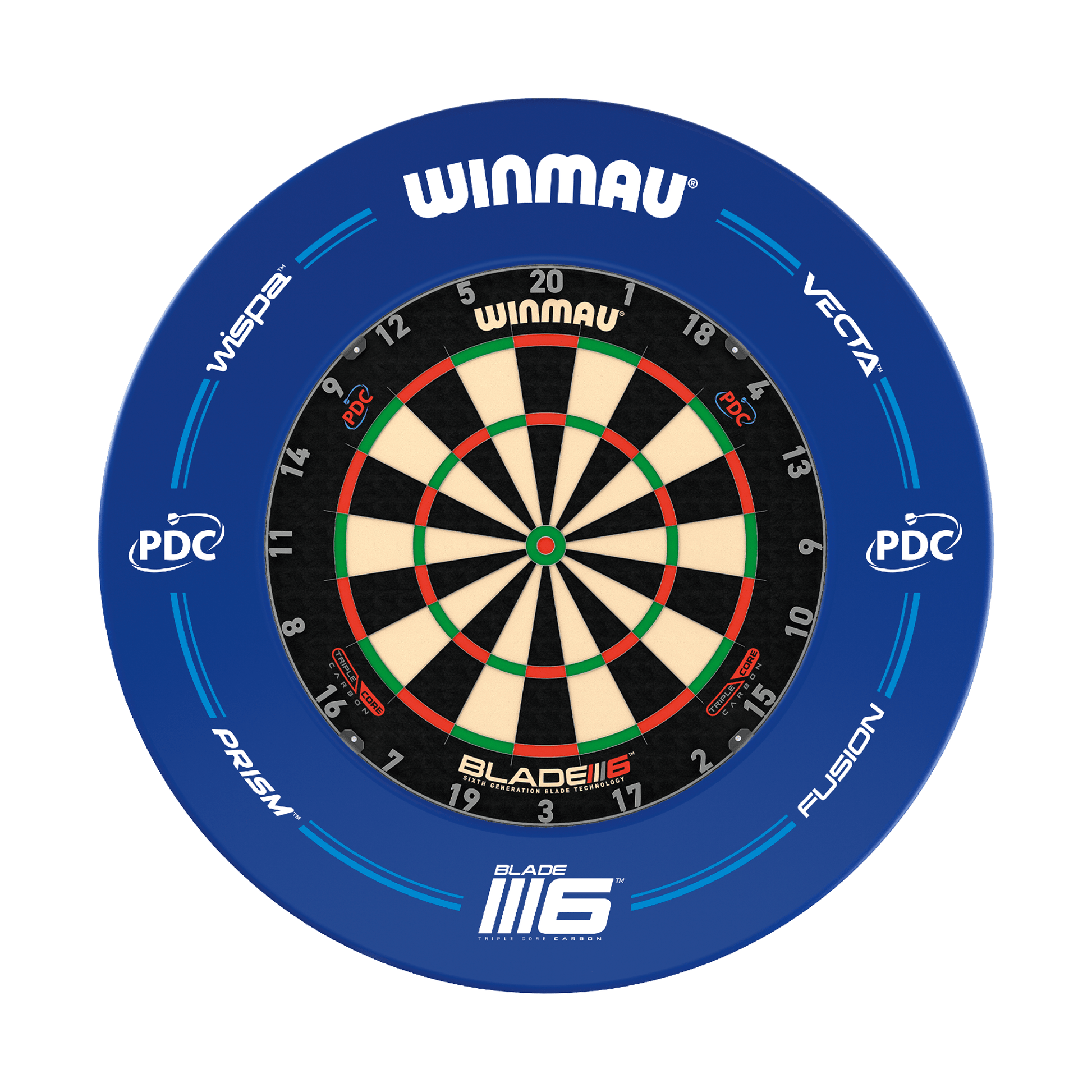 Winmau Blade 6 Triple Core Dartboard & Surround Bundle Blade 6 Triple Core / PDC Blue Boards