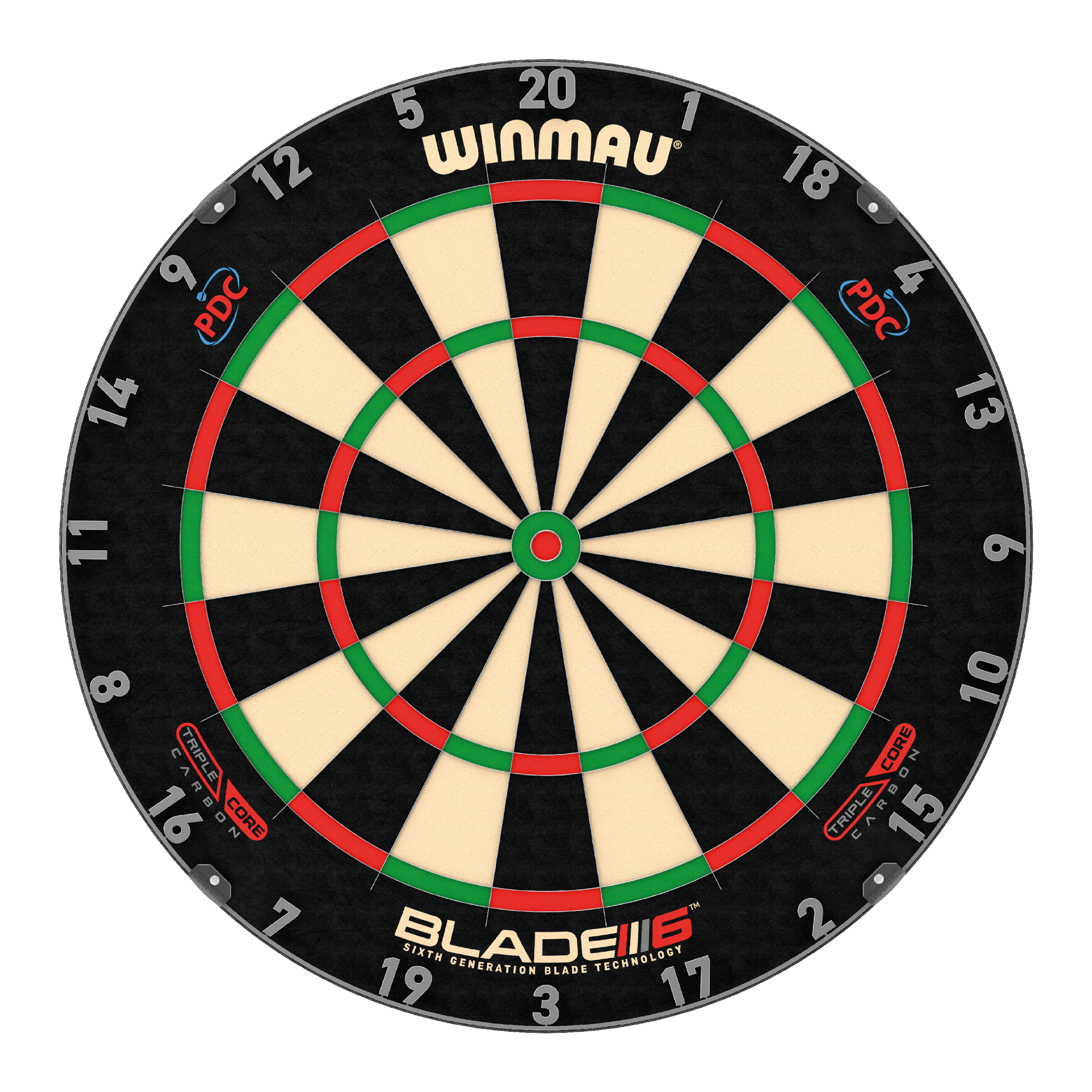 Winmau Blade 6 Triple Core Dartboard, Surround & Plasma Light Bundle Dartboard Bundles