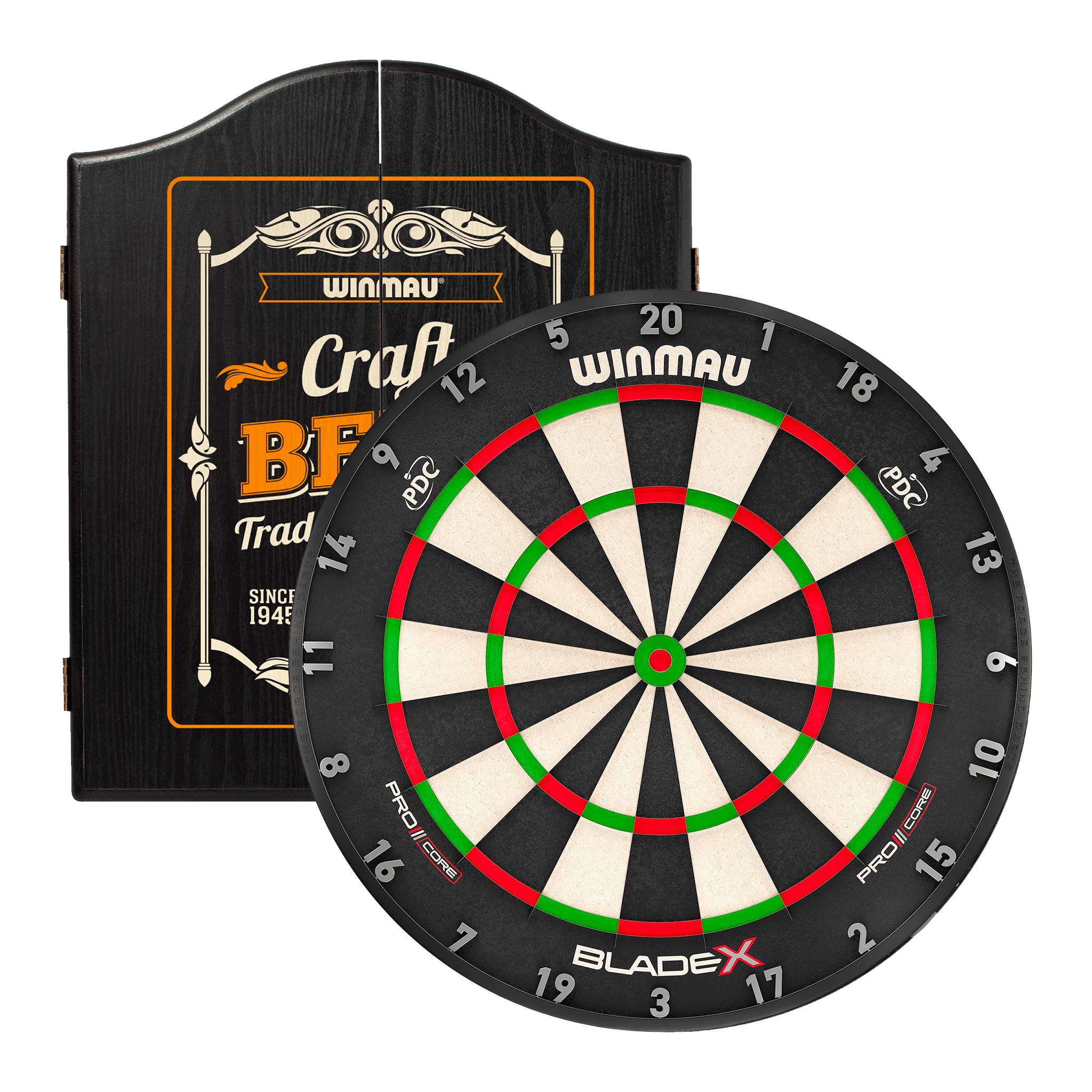 Winmau Blade X Dartboard & Cabinet Bundle Blade X / Craft Beer Boards