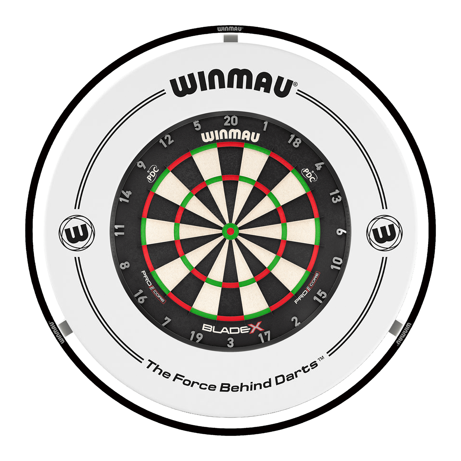 Winmau Blade X Dartboard, Surround & Black Plasma Light Bundle Blade X / White / Winmau Plasma Black Boards