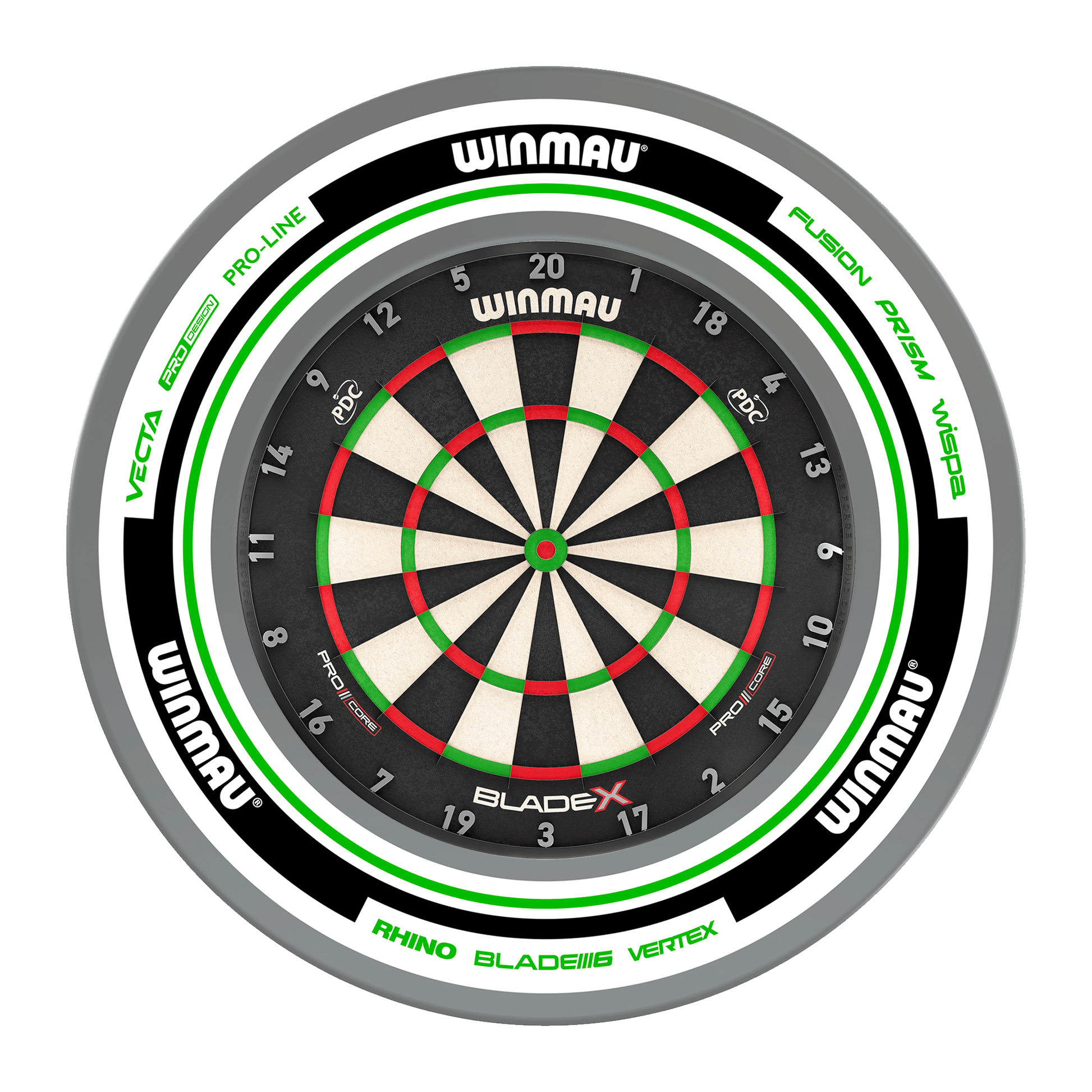 Winmau Blade X Dartboard & Surround Bundle Blade X / Advance White/Green Boards
