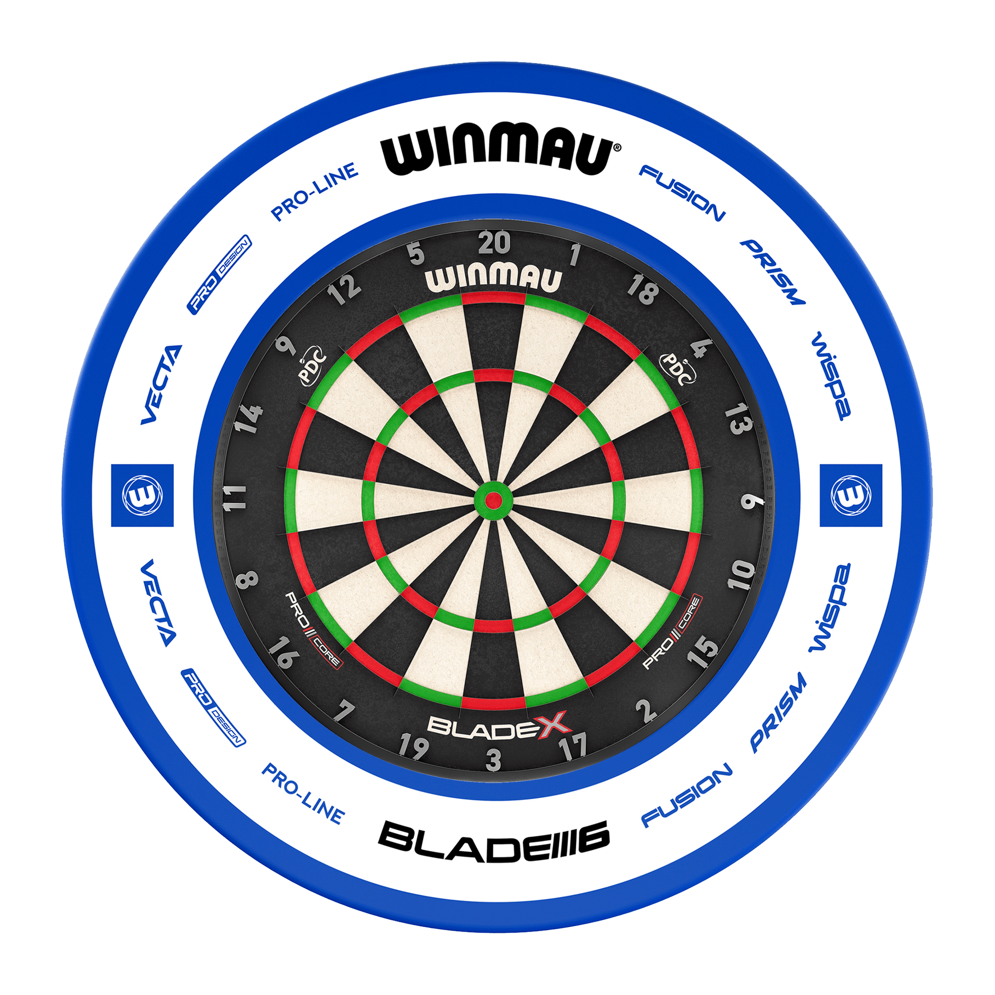 Winmau Blade X Dartboard & Surround Bundle Blade X / Pro 2.0 Blue Boards