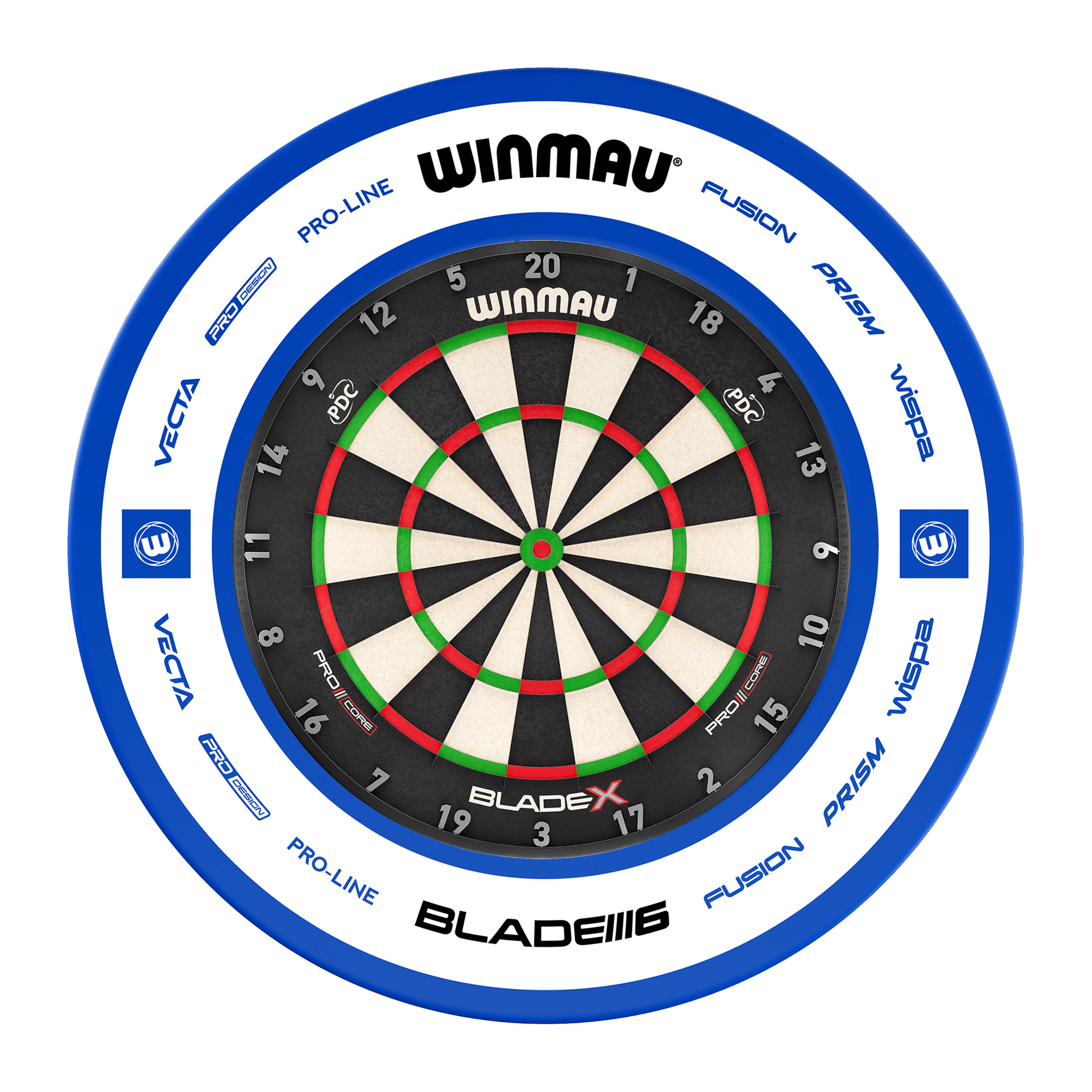 Winmau Blade X Dartboard & Surround Bundle Blade X / Pro 2.0 Blue Boards