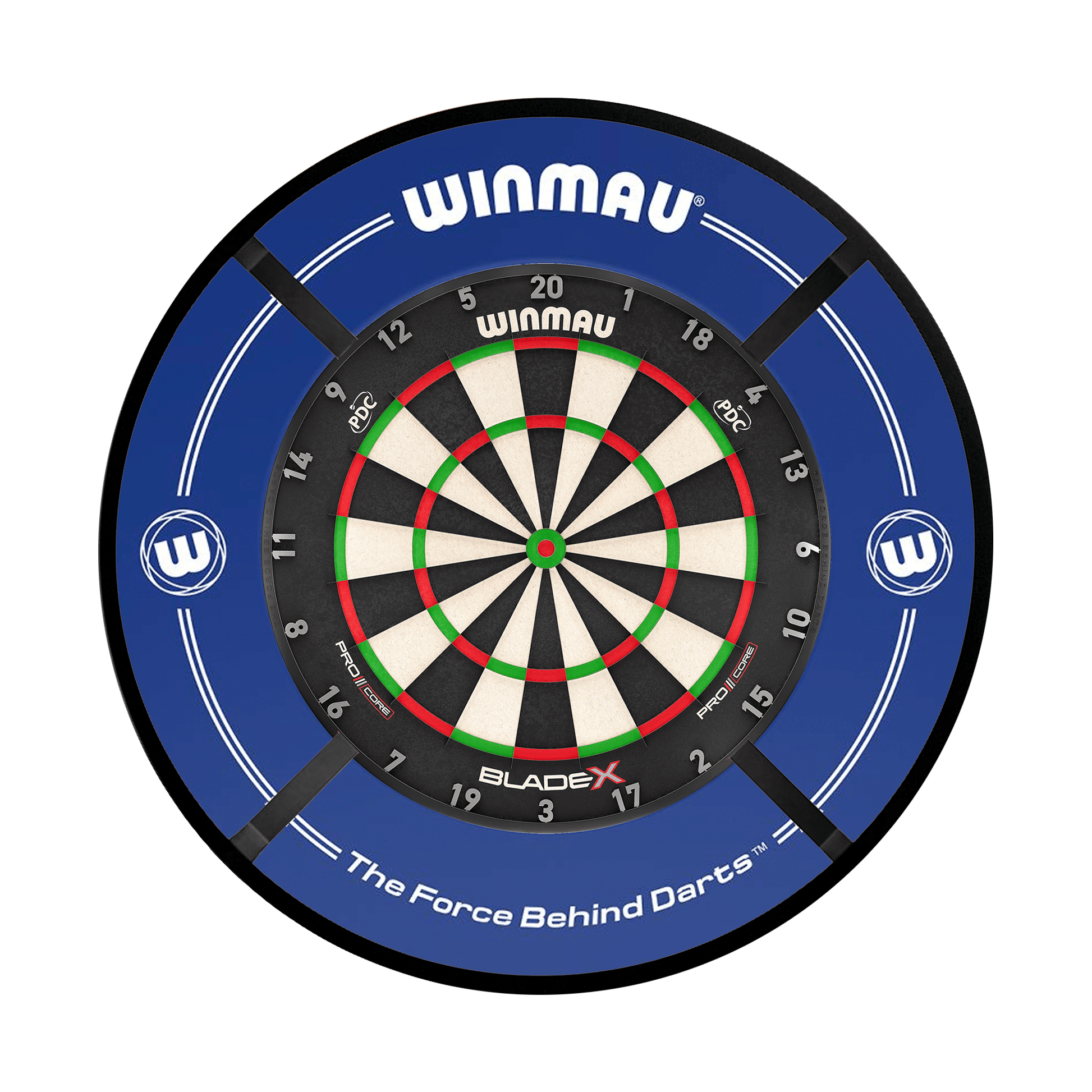 Winmau Blade X Dartboard, Surround & Corona Light Bundle Blade X / Blue / Target Corona Vision Boards