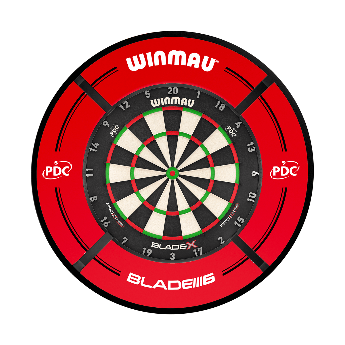 Winmau Blade X Dartboard, Surround & Corona Light Bundle Dartboard Bundles