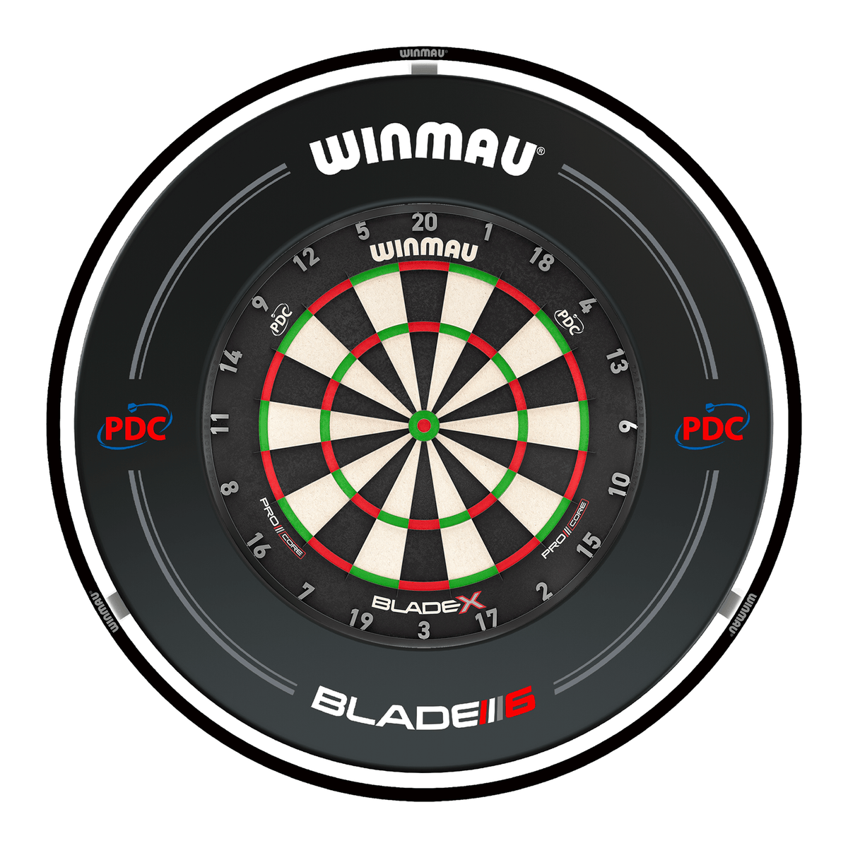 Winmau Blade X Dartboard, Surround & Plasma Light Bundle Dartboard Bundles